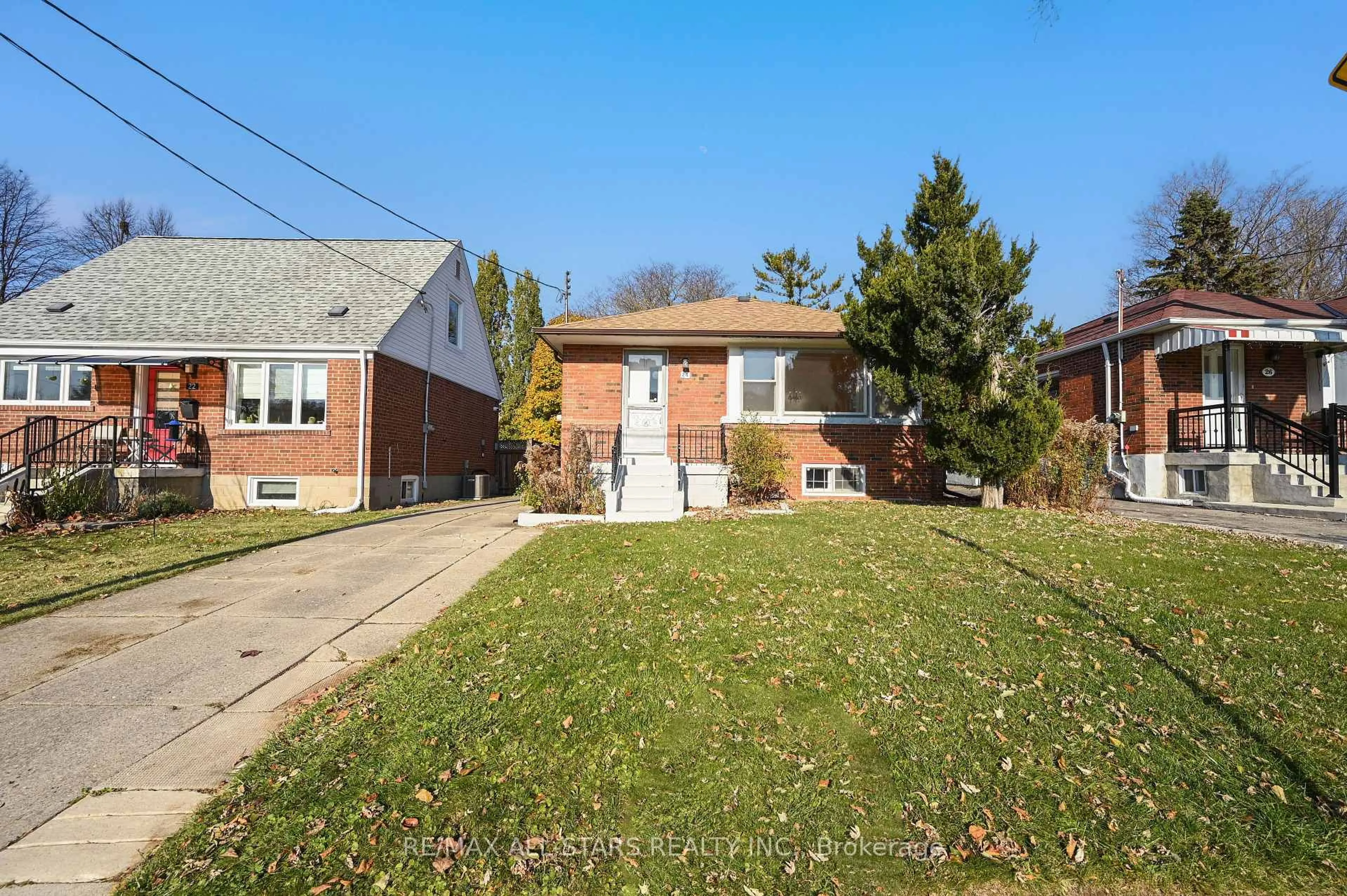 Home with brick exterior material, street for 24 Donora Dr, Toronto Ontario M4B 1B5