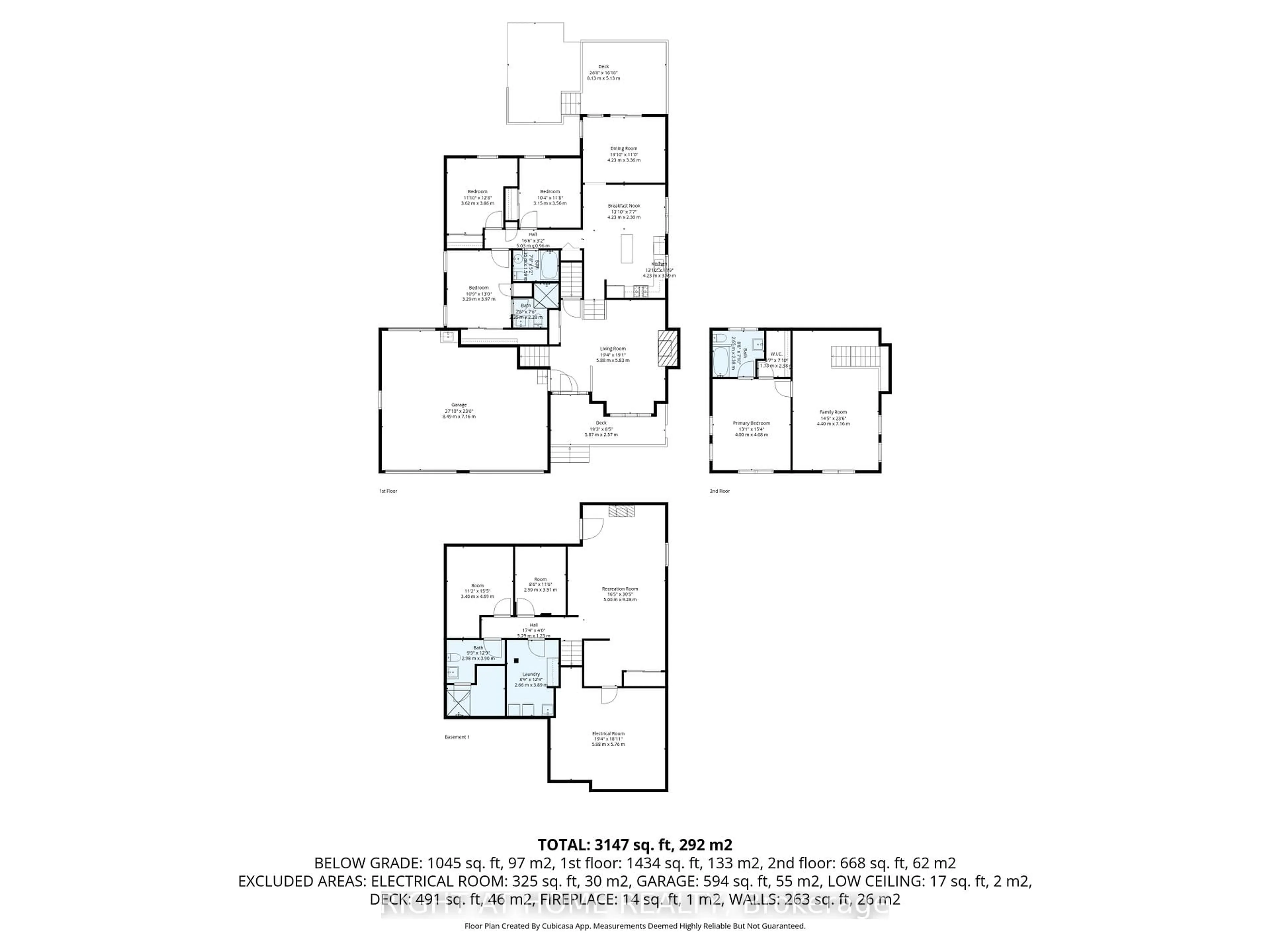 Floor plan for 628 Marksbury Rd, Pickering Ontario L1W 2S8