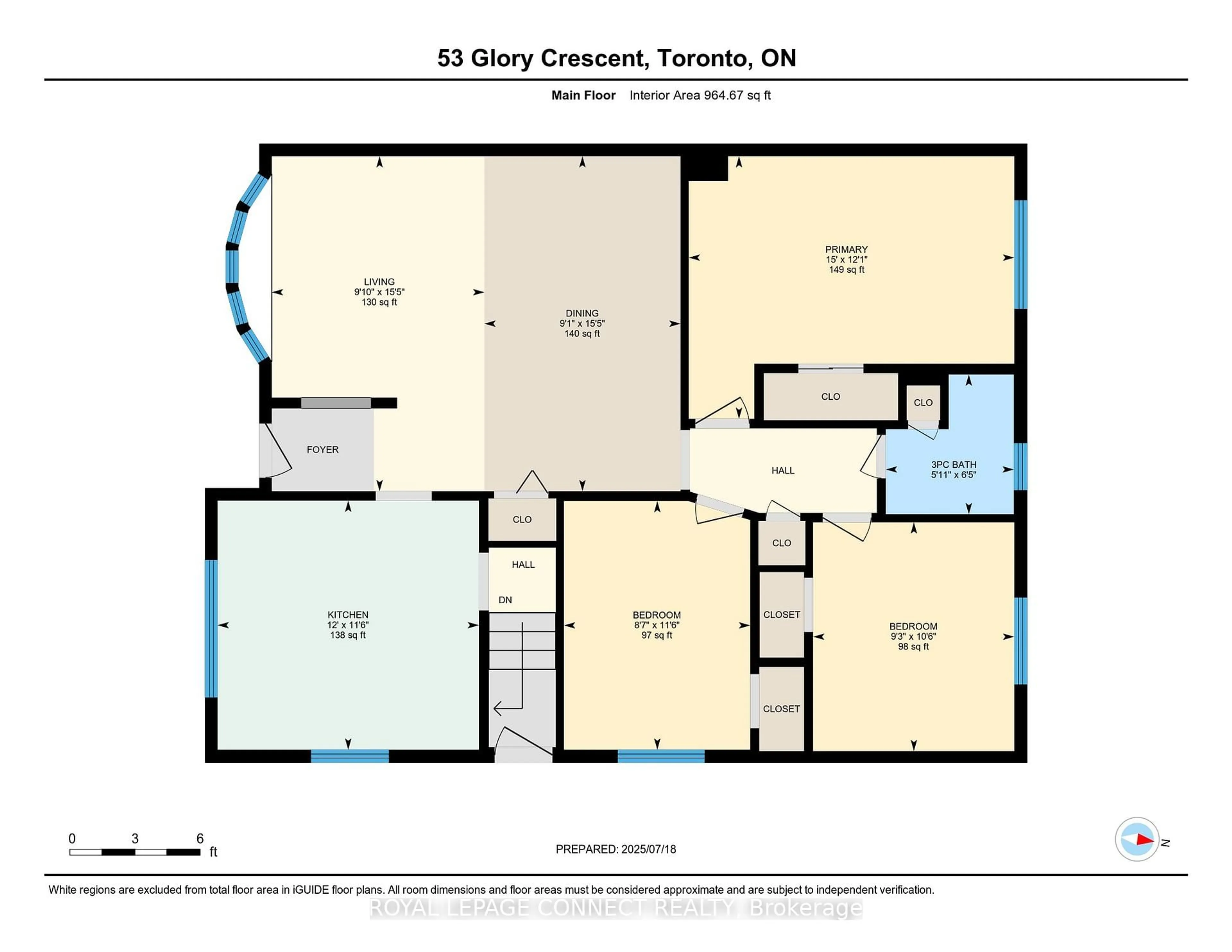 Floor plan for 53 Glory Cres, Toronto Ontario M1E 2B9