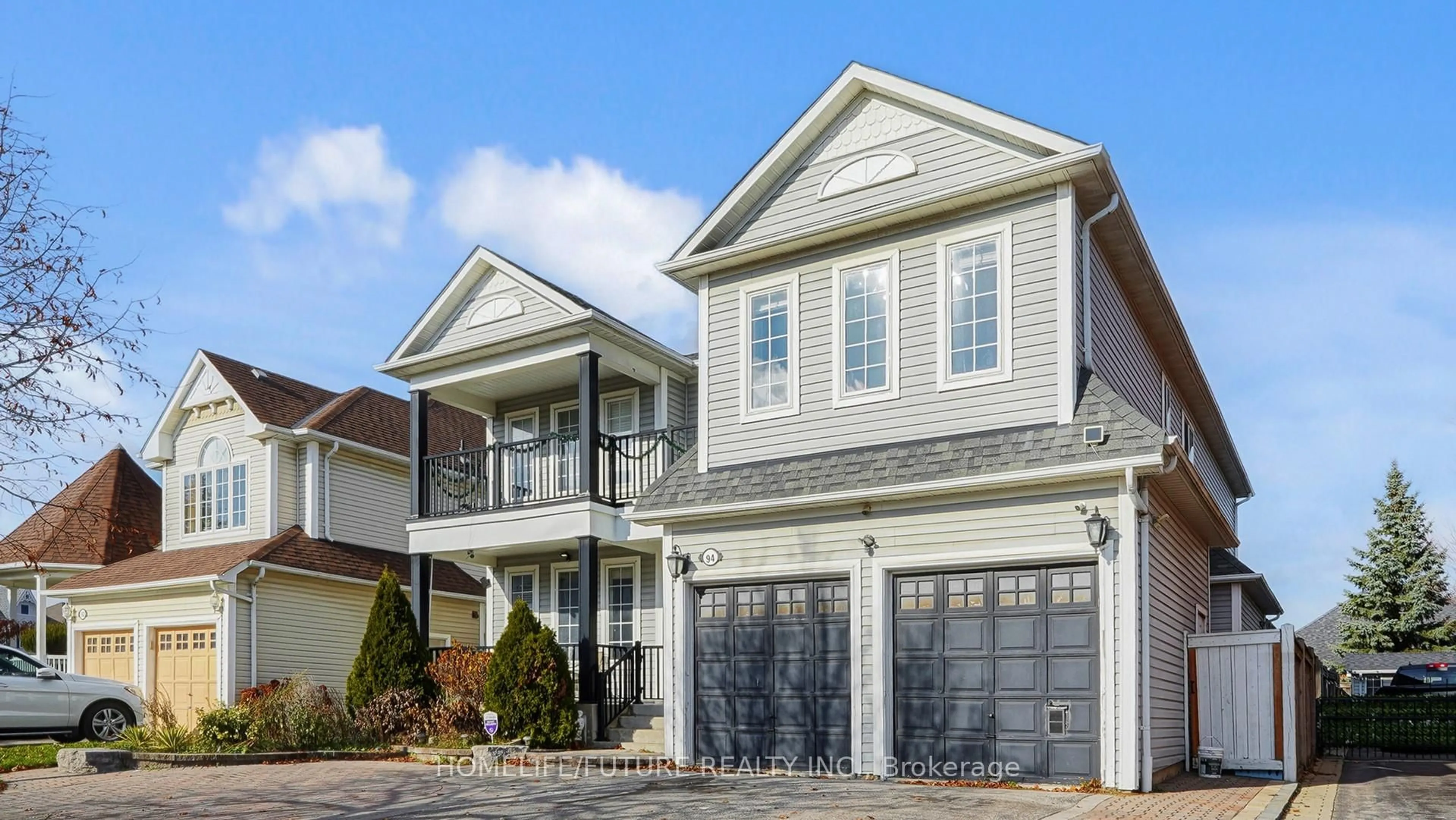 Home with vinyl exterior material, street for 94 Carnwith Dr, Whitby Ontario L1M 2K8