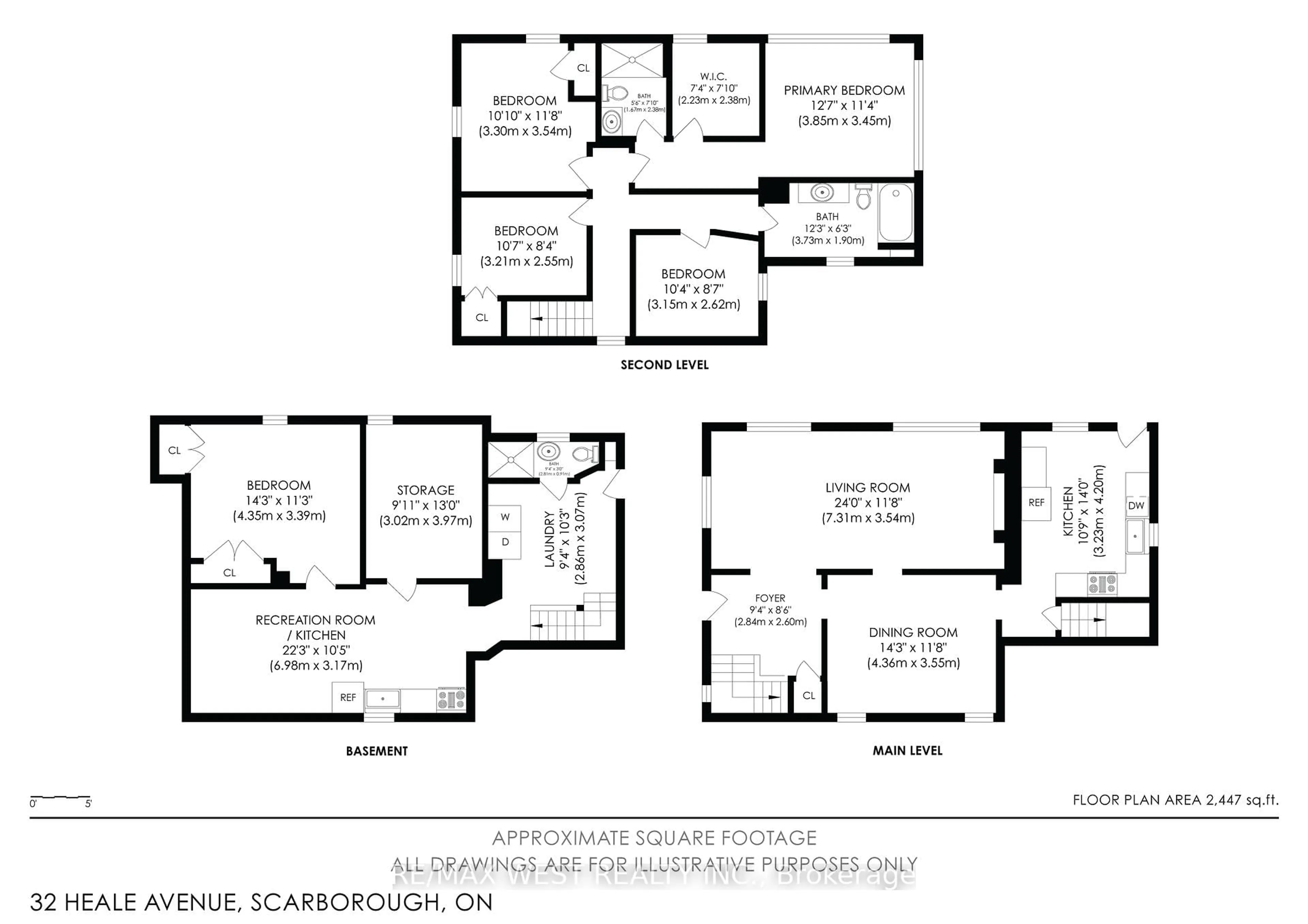 Floor plan for 32 Heale Ave, Toronto Ontario M1N 3X7