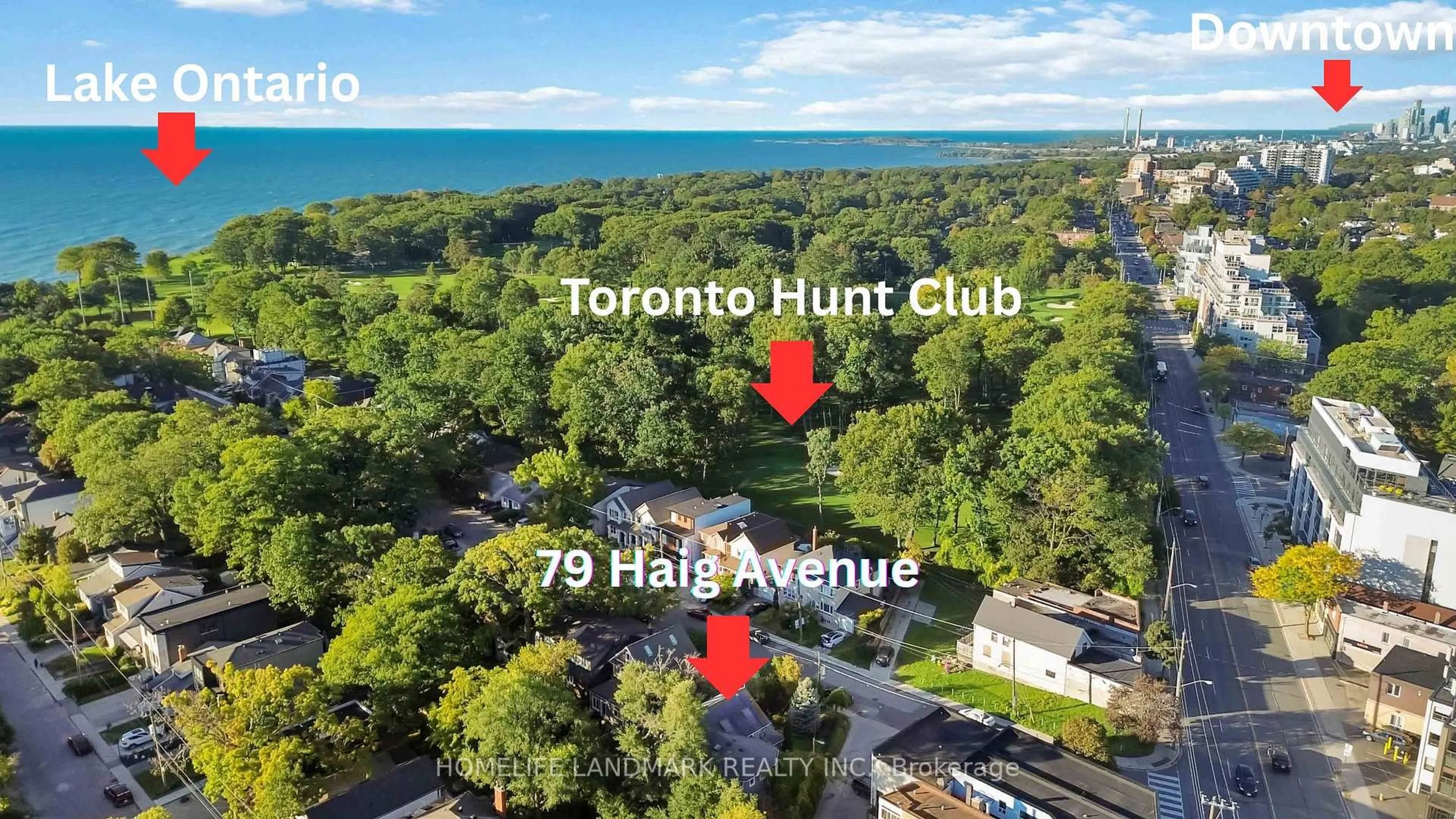 A pic from outside/outdoor area/front of a property/back of a property/a pic from drone, unknown for 79 Haig Ave, Toronto Ontario M1N 2W2