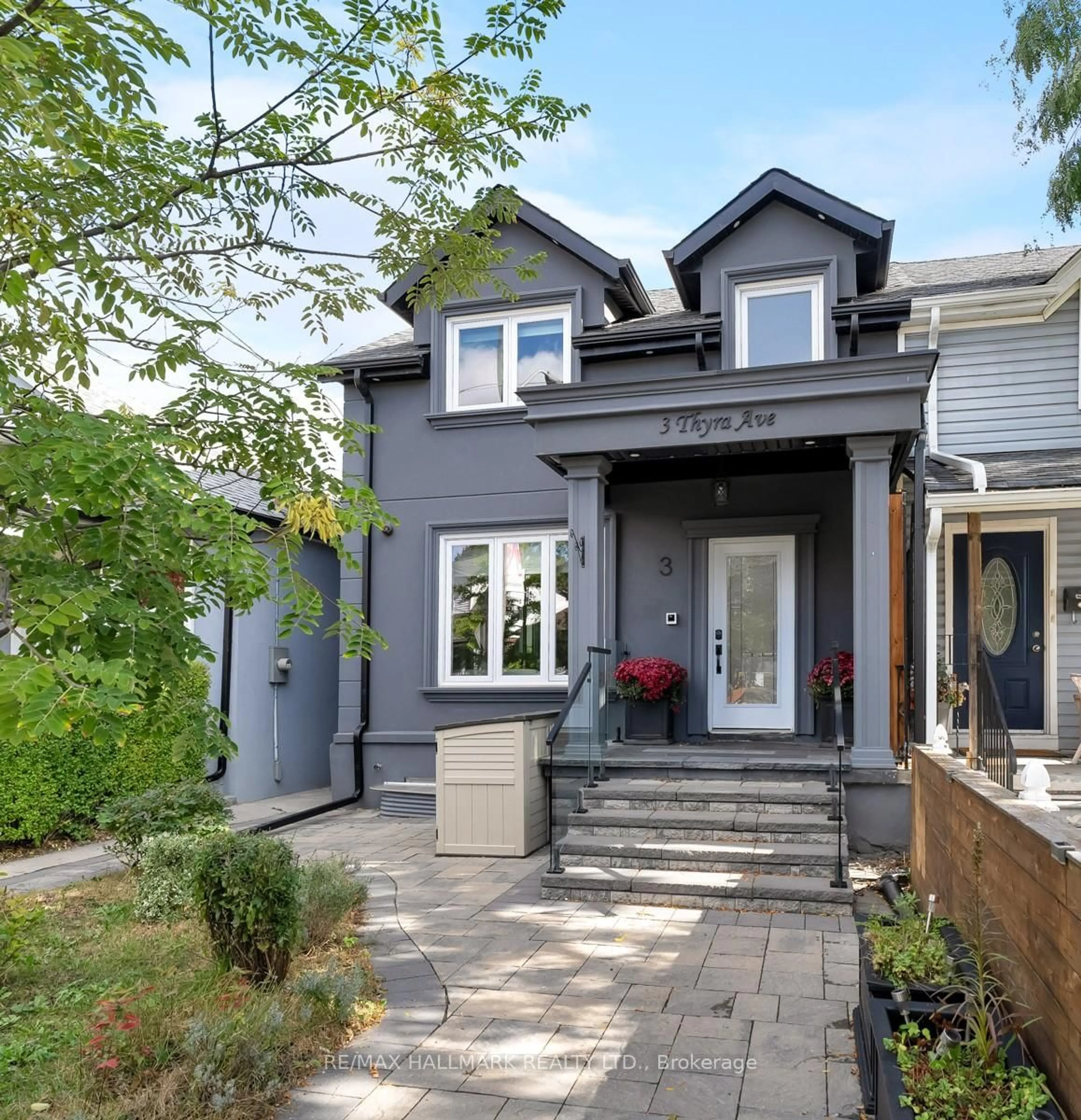 Home with brick exterior material, street for 3 Thyra Ave, Toronto Ontario M4C 5G4