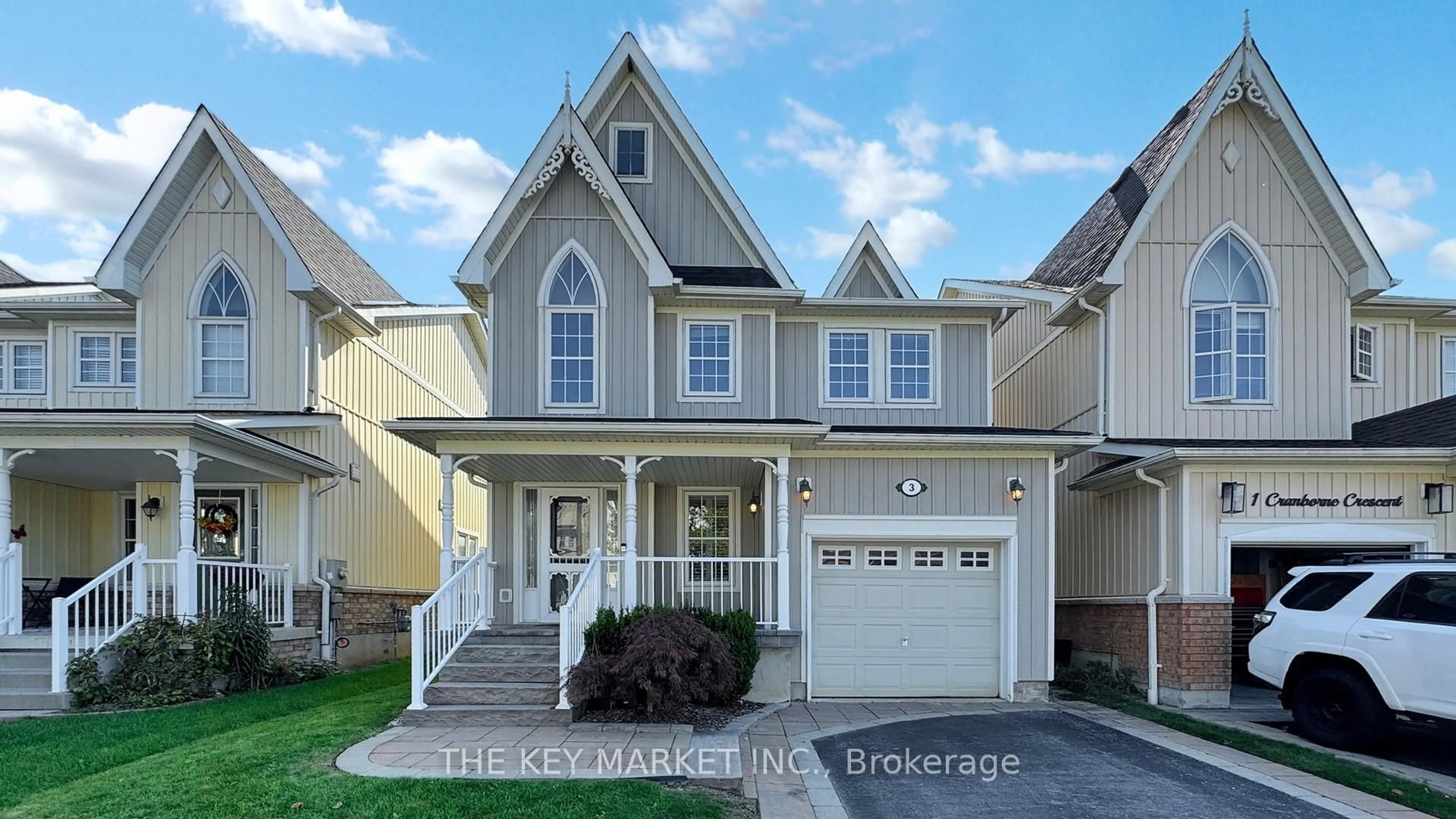 Home with vinyl exterior material, street for 3 Cranborne Cres, Whitby Ontario L1M 2M2