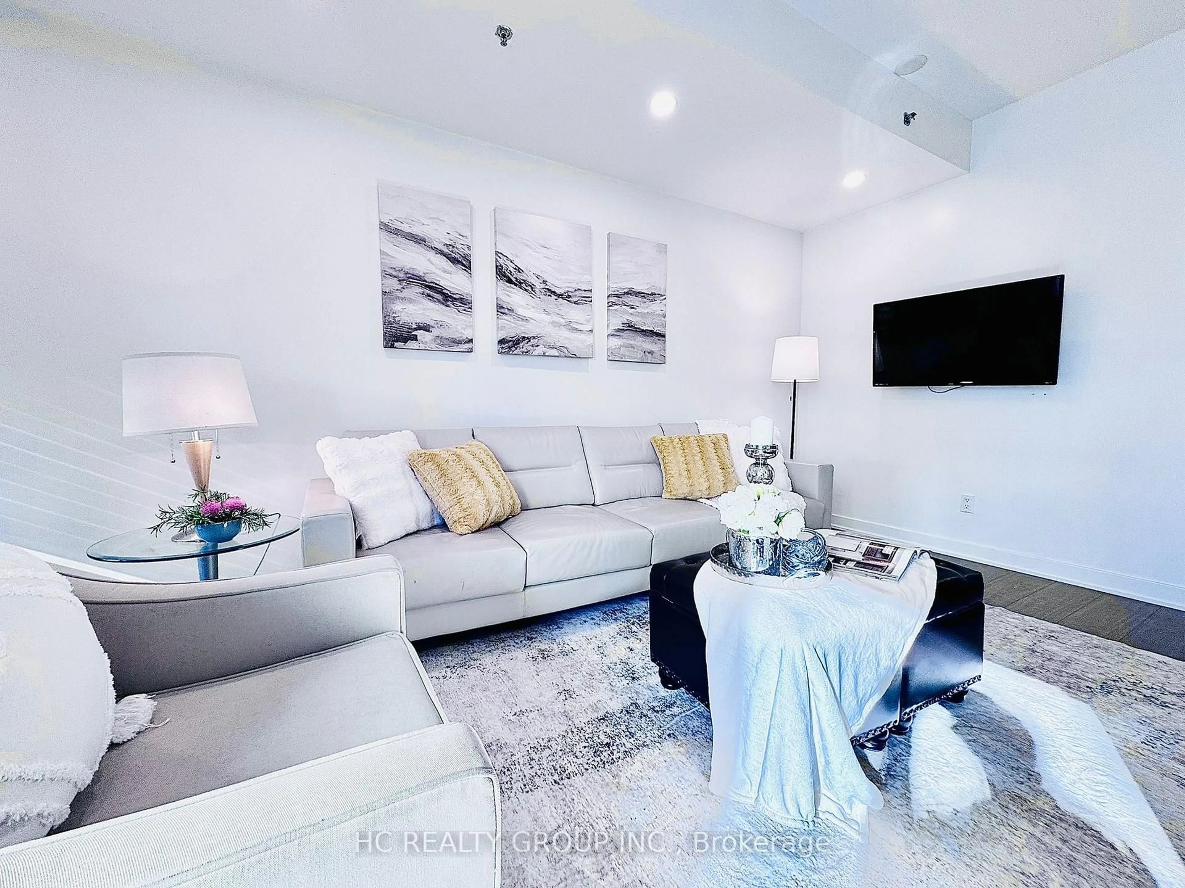 Living room with furniture, unknown for 175 Bonis Ave #TH 9, Toronto Ontario M1T 3W6