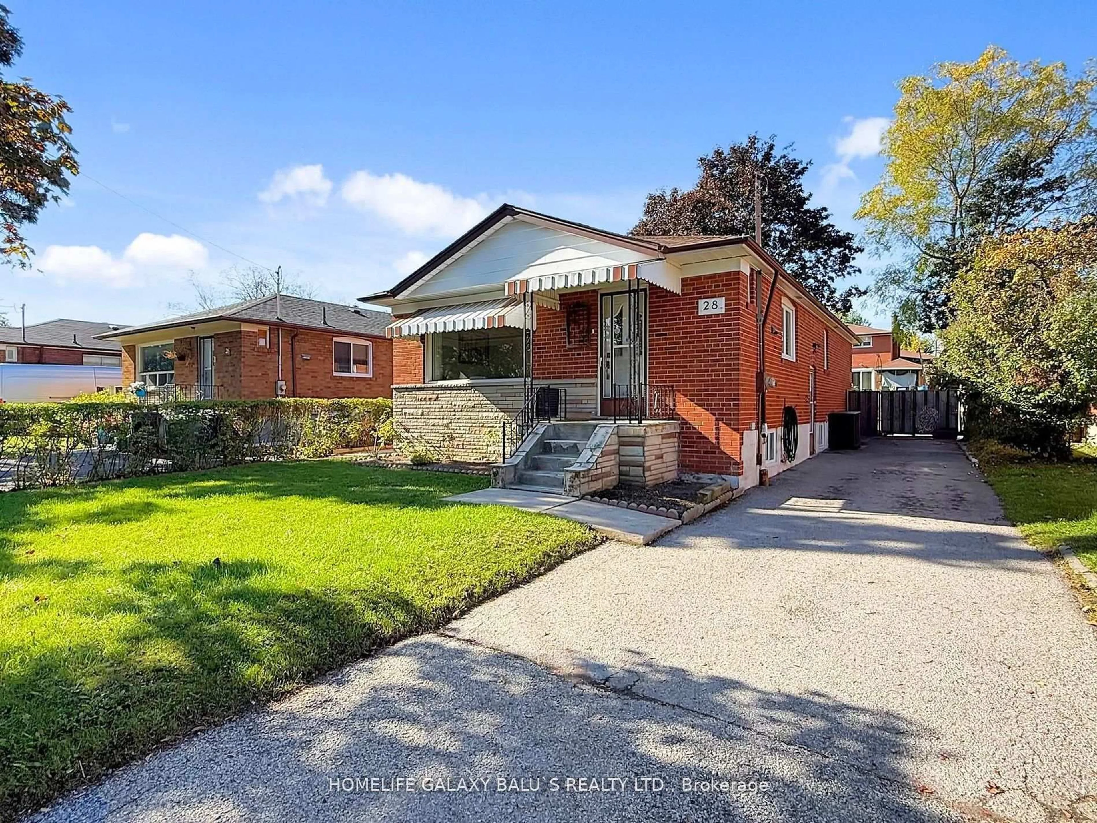 Home with brick exterior material, street for 28 Ronway Cres, Toronto Ontario M1J 2S2