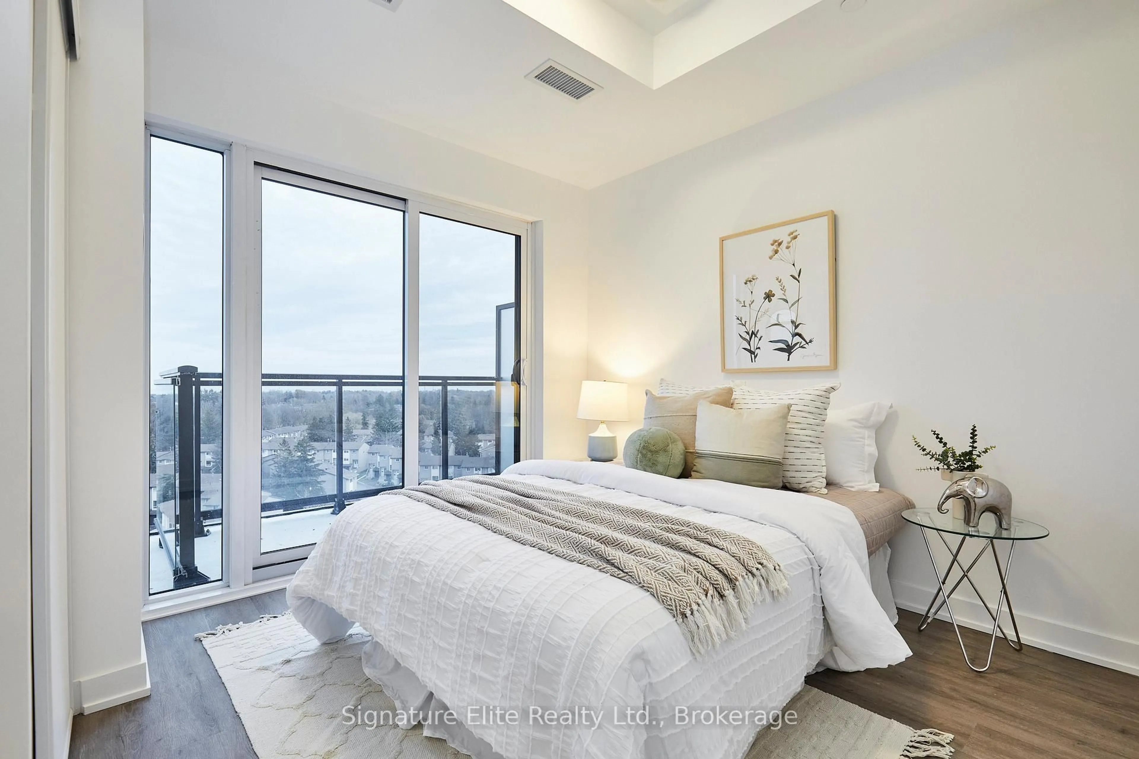 Bedroom with bed, unknown for 4569 Kingston Rd #908, Toronto Ontario M1E 0C7