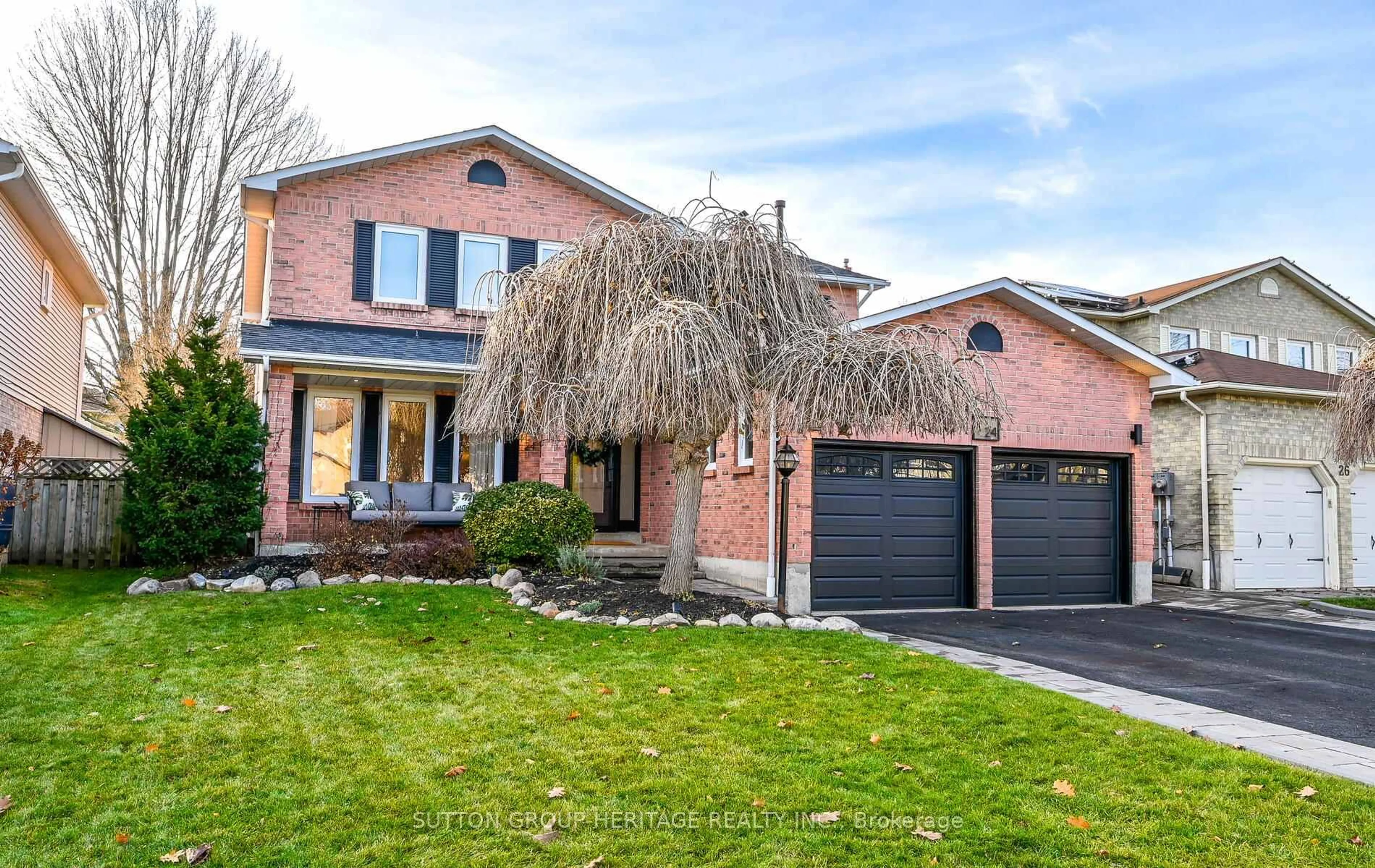 Home with brick exterior material, street for 24 Gladiola Crt, Whitby Ontario L1R 1N6