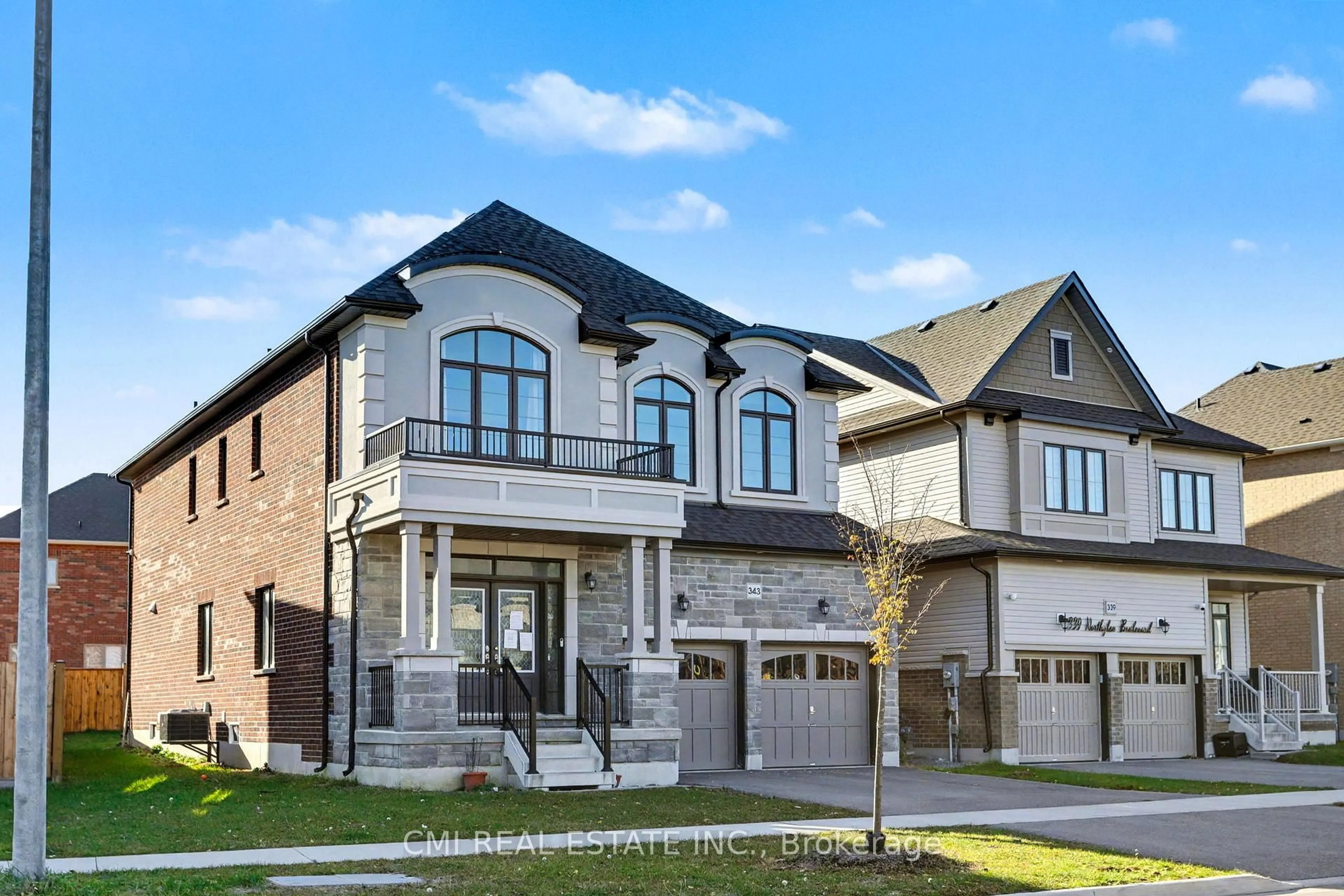 Home with brick exterior material, street for 343 Northglen Blvd, Clarington Ontario L1C 7E2