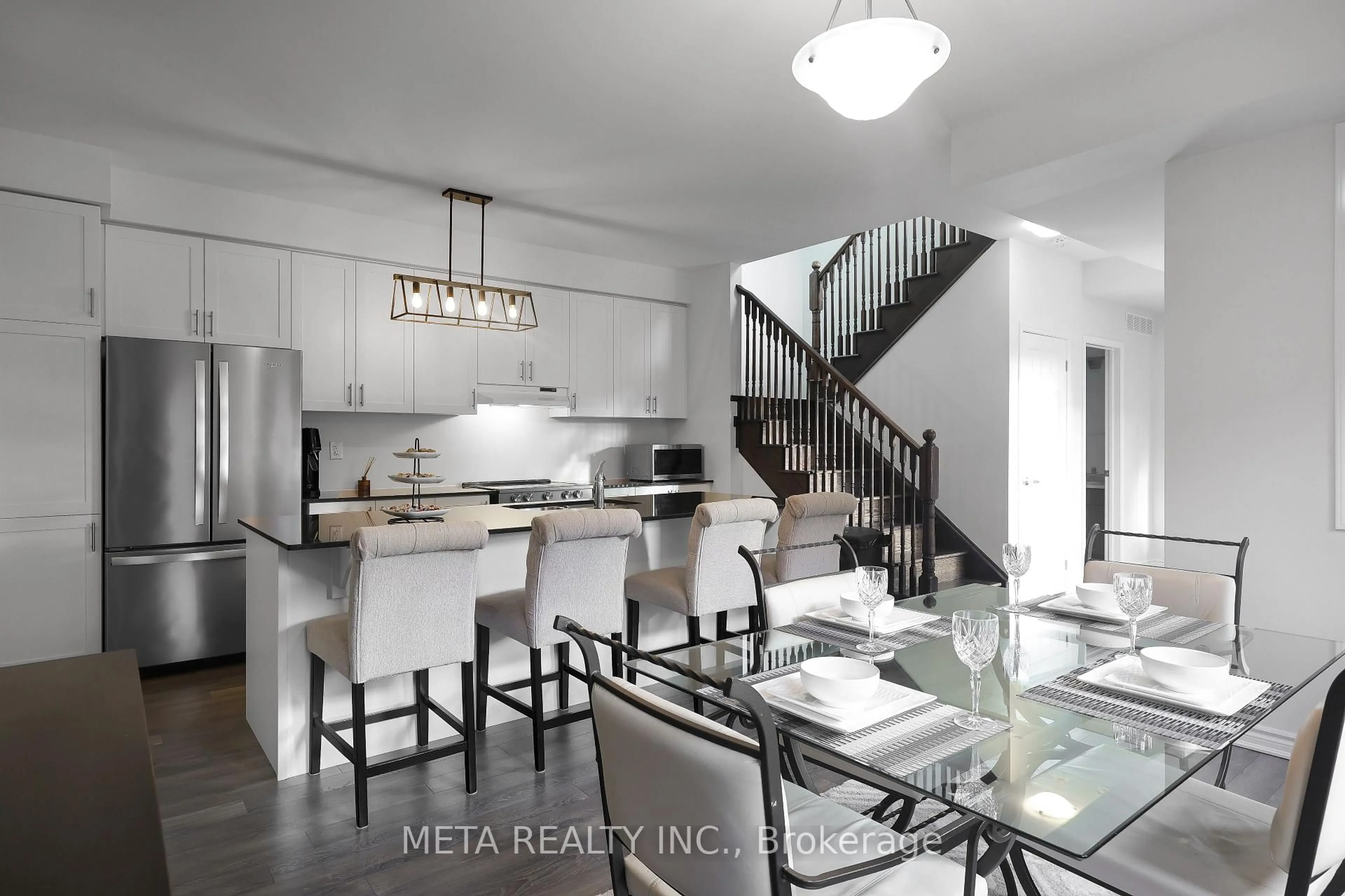 Open concept kitchen, ceramic/tile floor for 1148 Dragonfly Ave #503, Pickering Ontario L1X 0H5