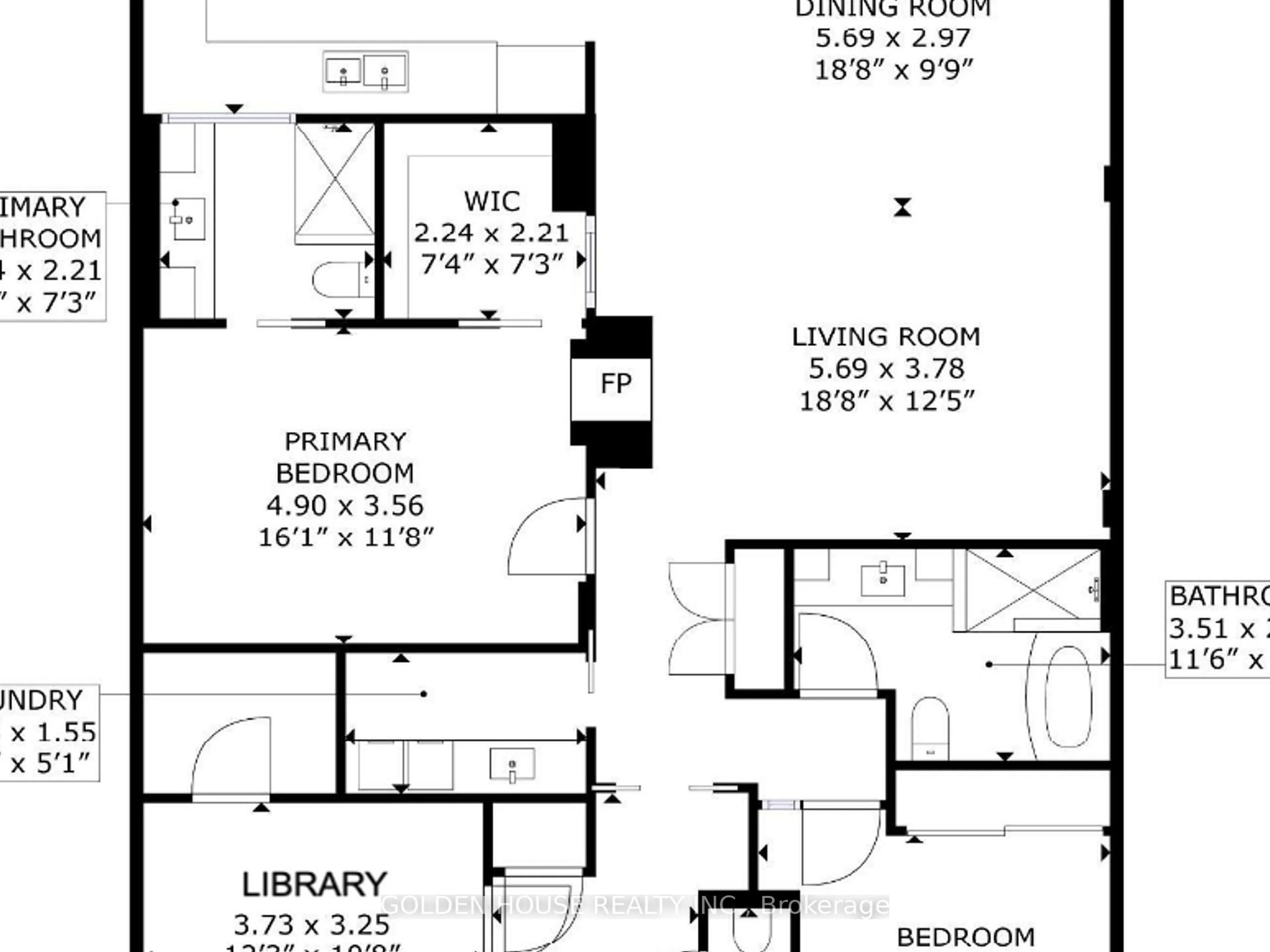 Floor plan for 200 Woodbine Ave #403, Toronto Ontario M4L 3P2