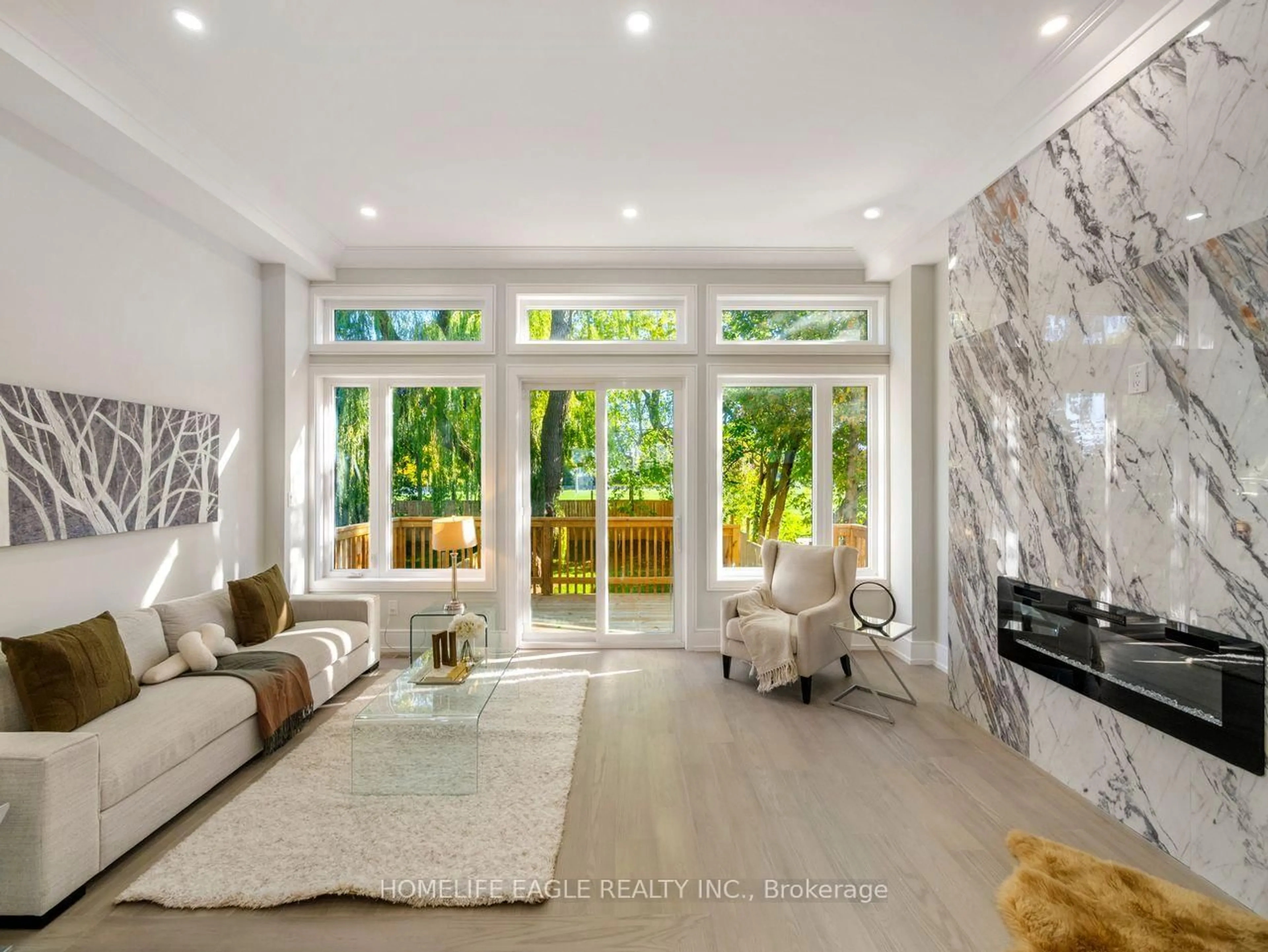 Living room with furniture, ceramic/tile floor for 15 Malta St, Toronto Ontario M1N 2L2