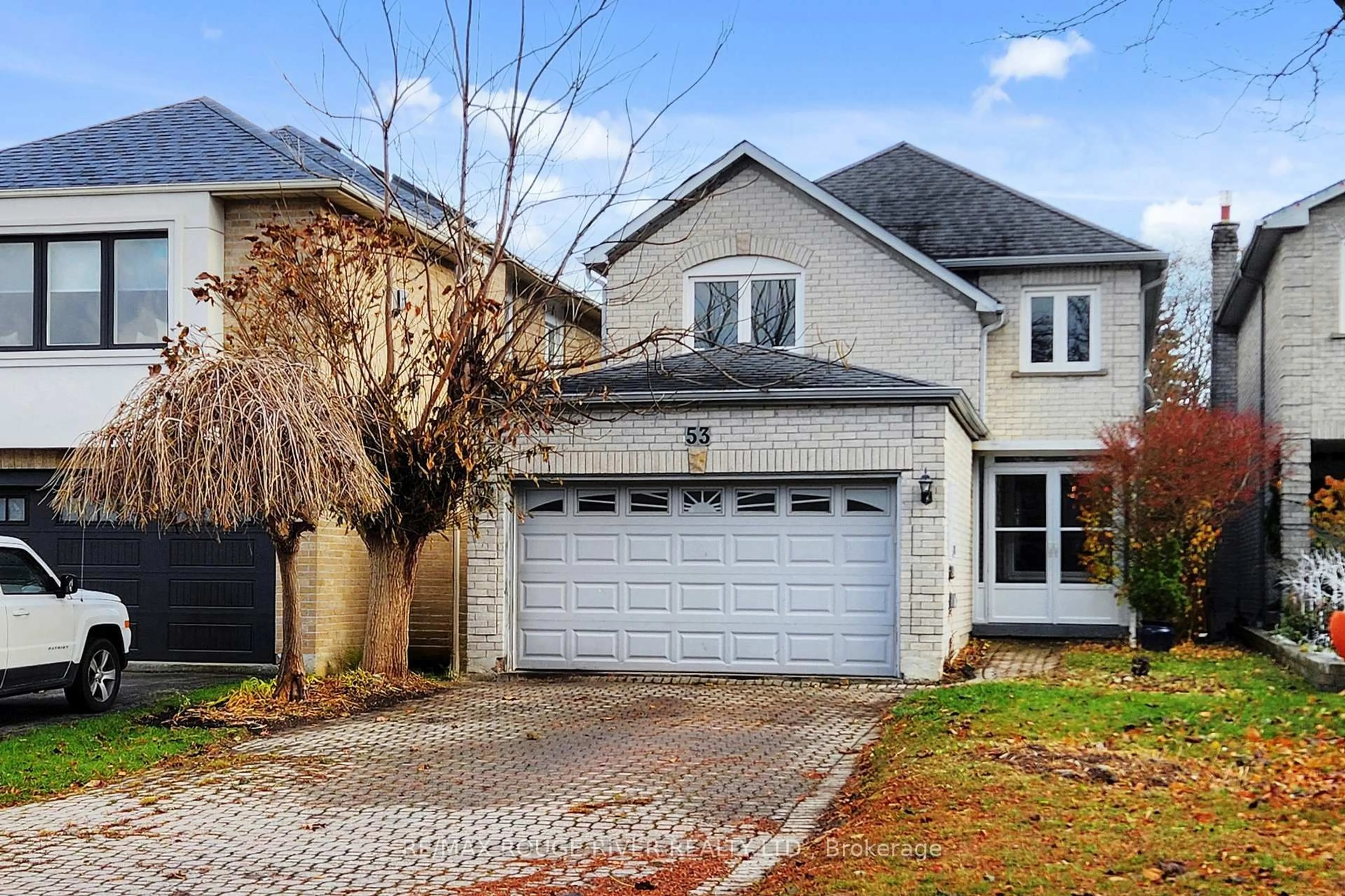 Home with brick exterior material, street for 53 Greybeaver Tr, Toronto Ontario M1C 2X4