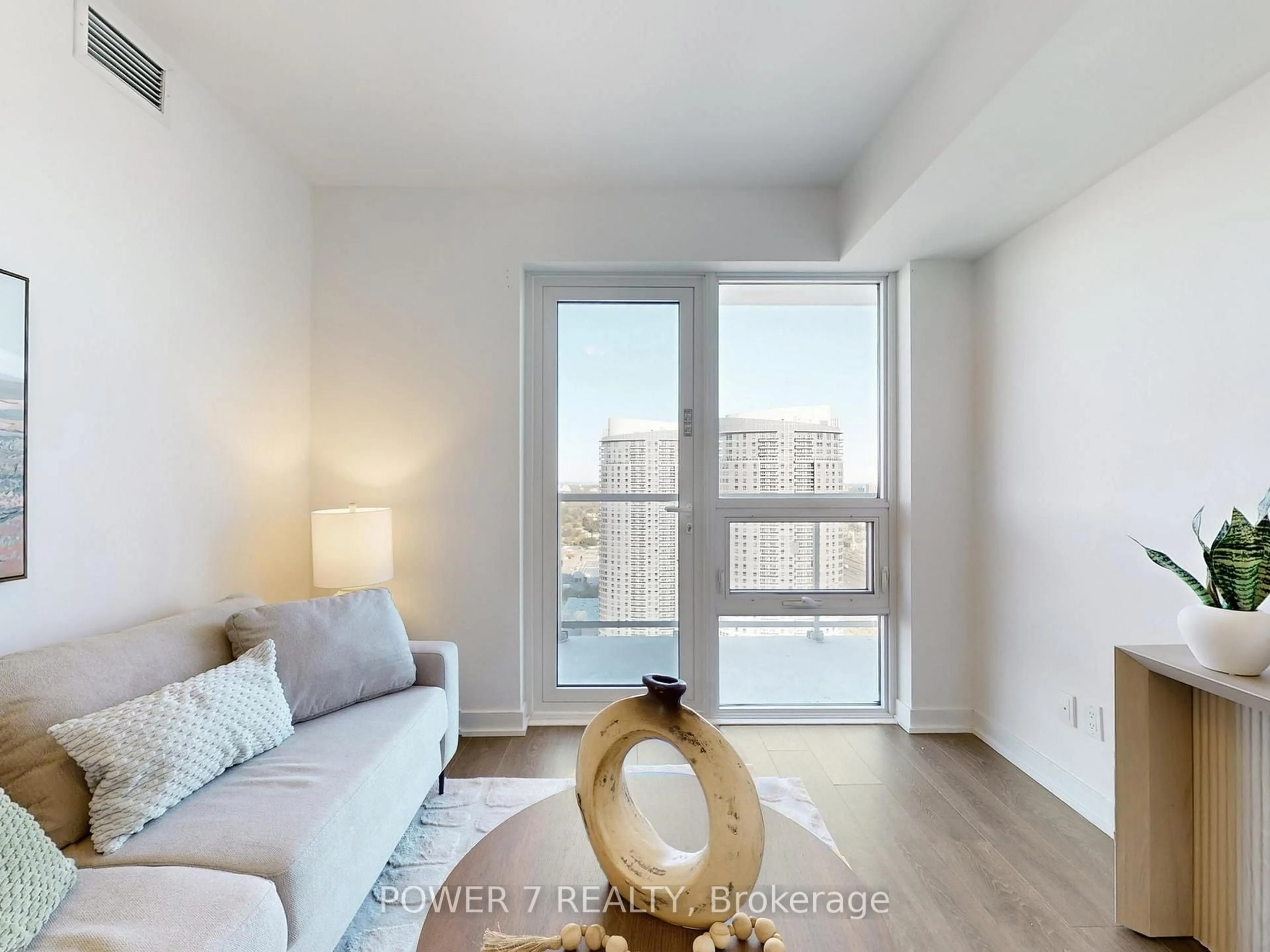 Living room with furniture, unknown for 2033 Kennedy Rd #3605, Toronto Ontario M4J 1Y6