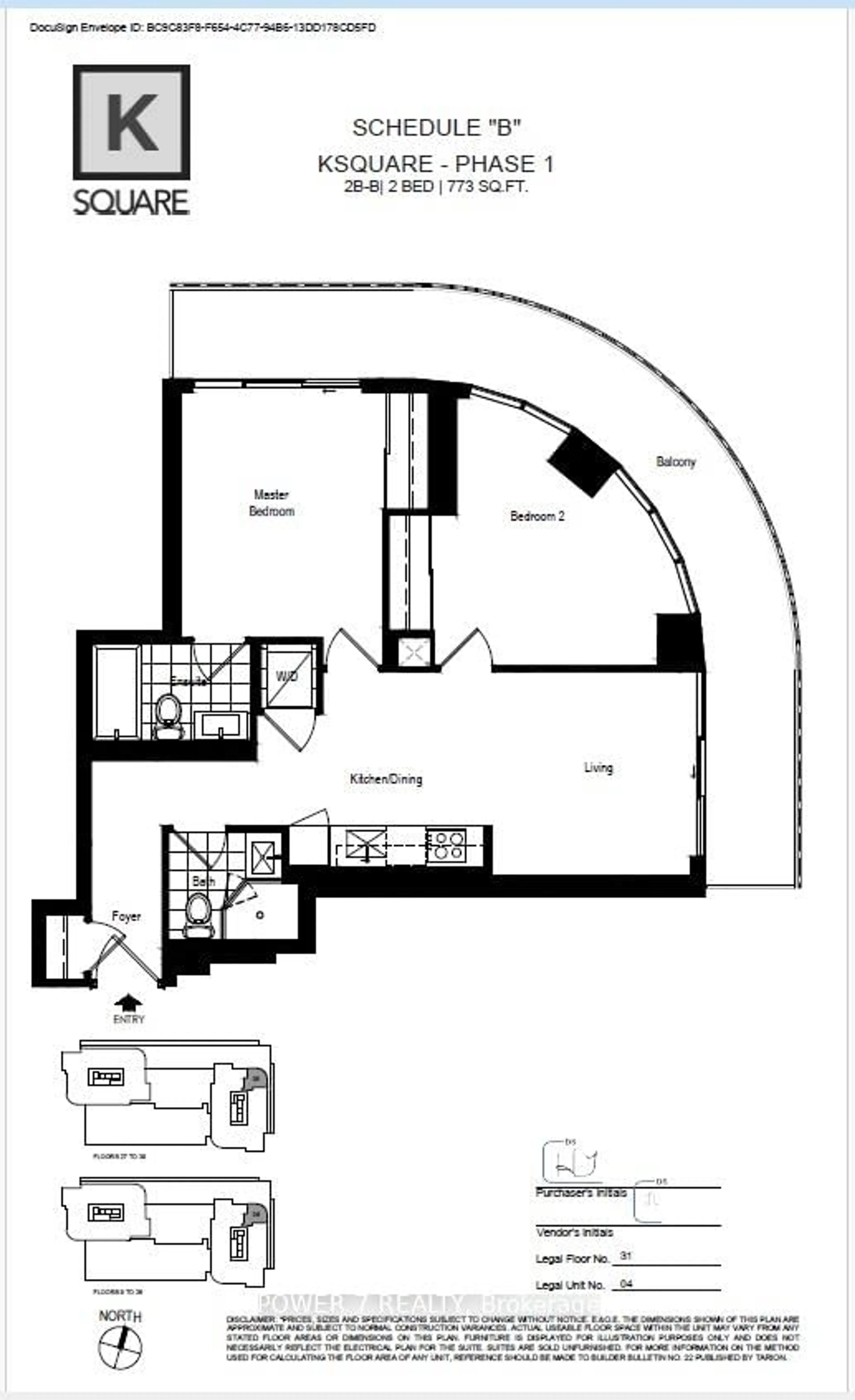 Floor plan for 2033 Kennedy Rd #3605, Toronto Ontario M4J 1Y6