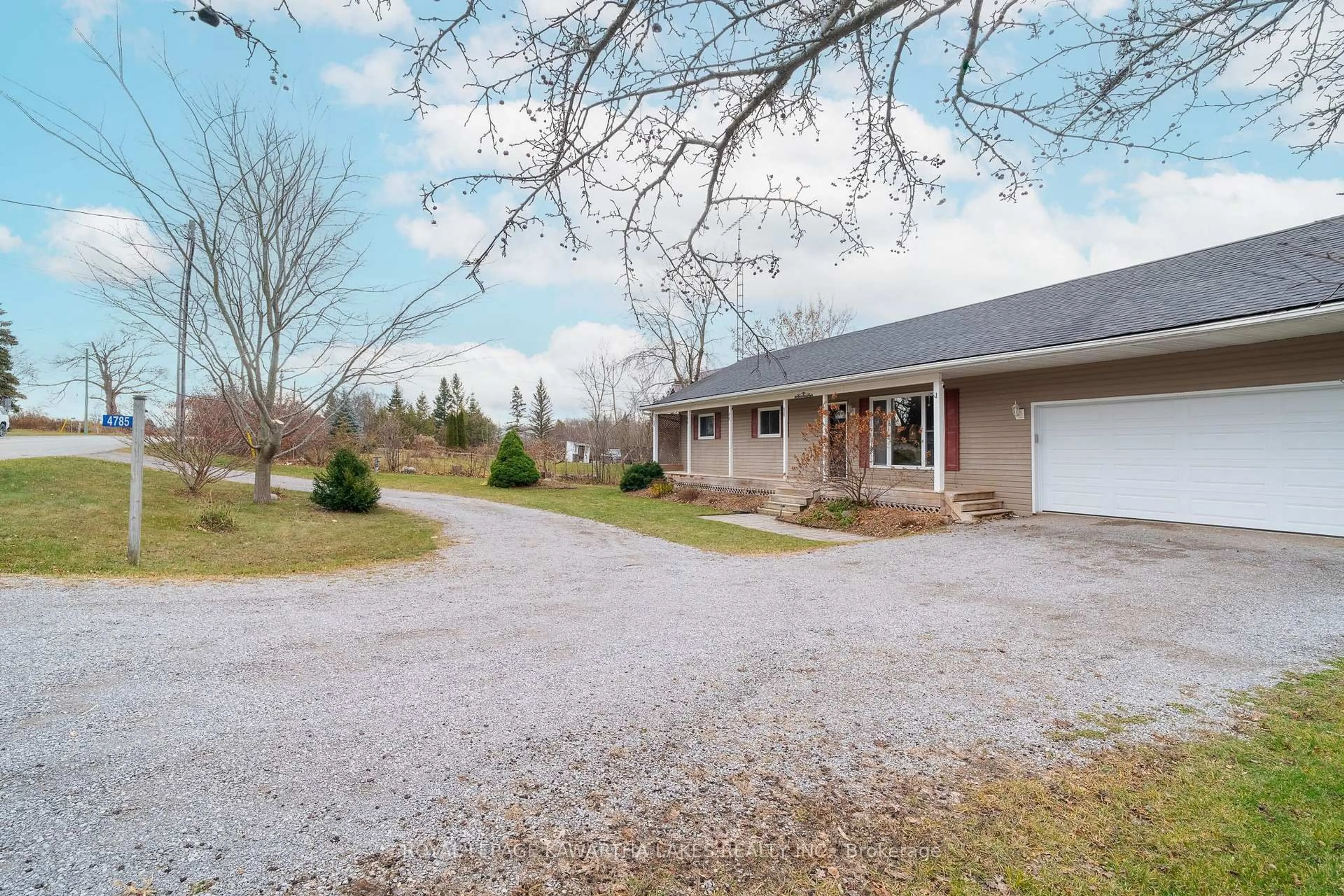 A pic from outside/outdoor area/front of a property/back of a property/a pic from drone, street for 4785 Regional 57 Rd, Scugog Ontario L0B 1K0