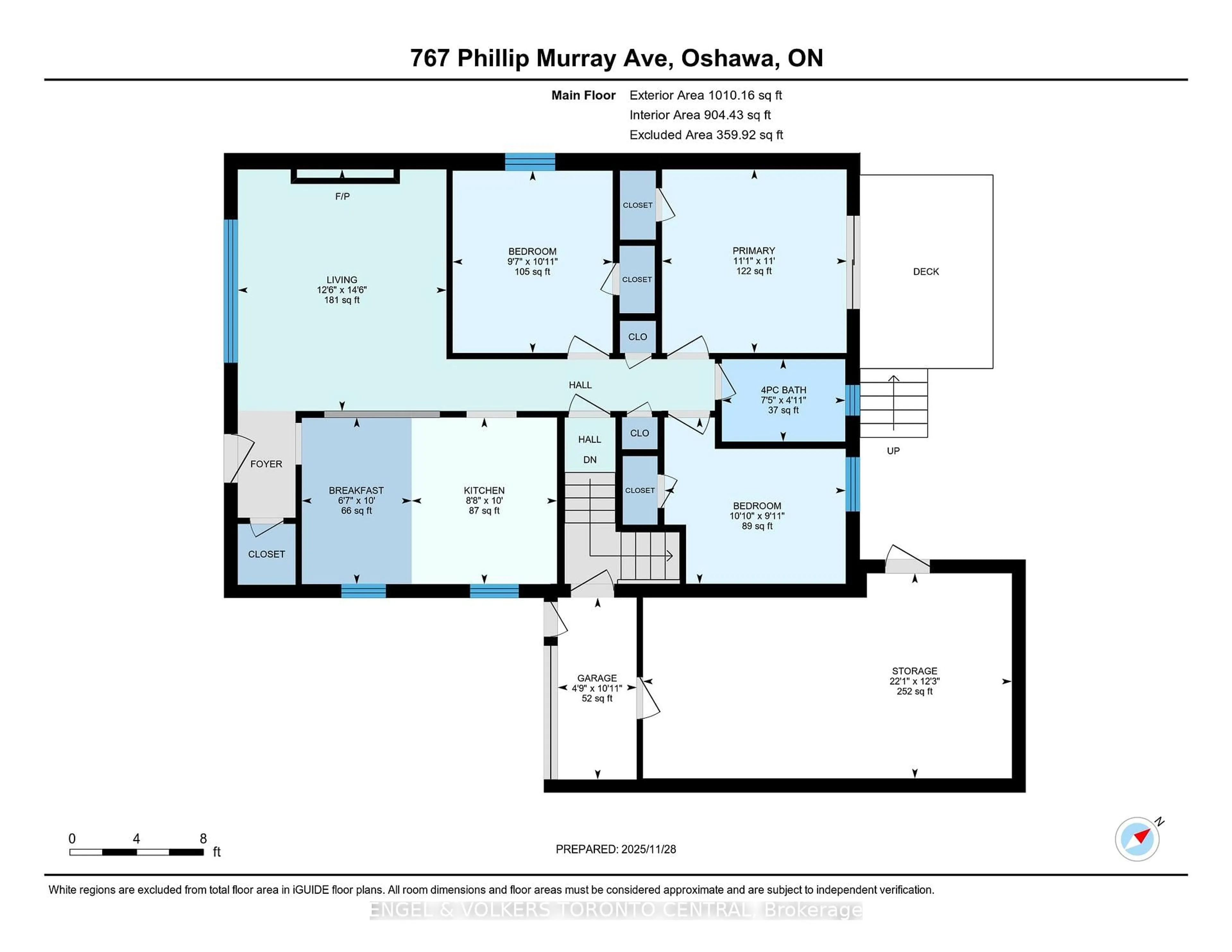 Floor plan for 767 Phillip Murray Ave, Oshawa Ontario L1J 1J2