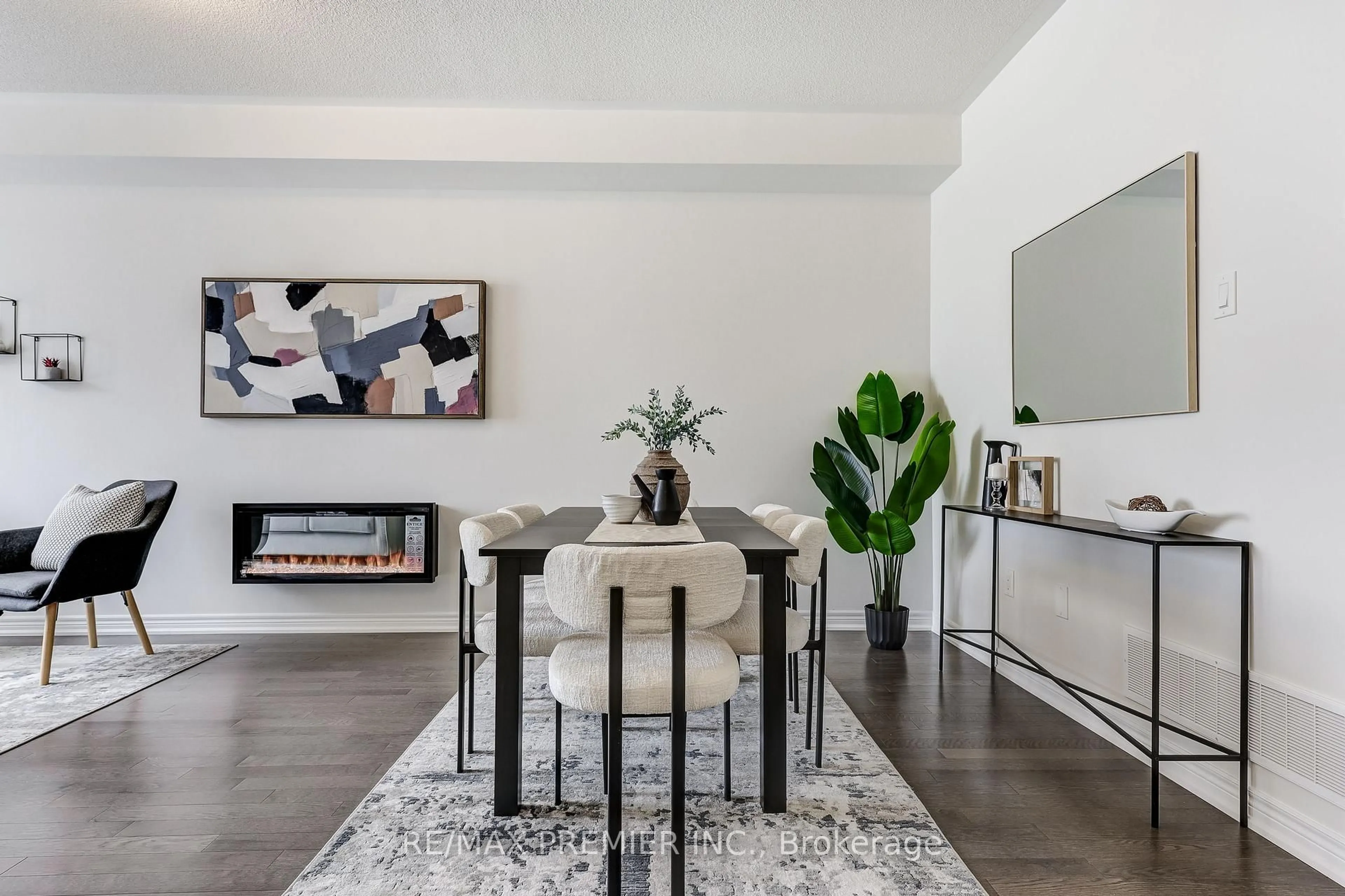 Living room with furniture, wood/laminate floor for 2968 Peter Matthews Dr #Nova Model, Pickering Ontario L1V 2P8