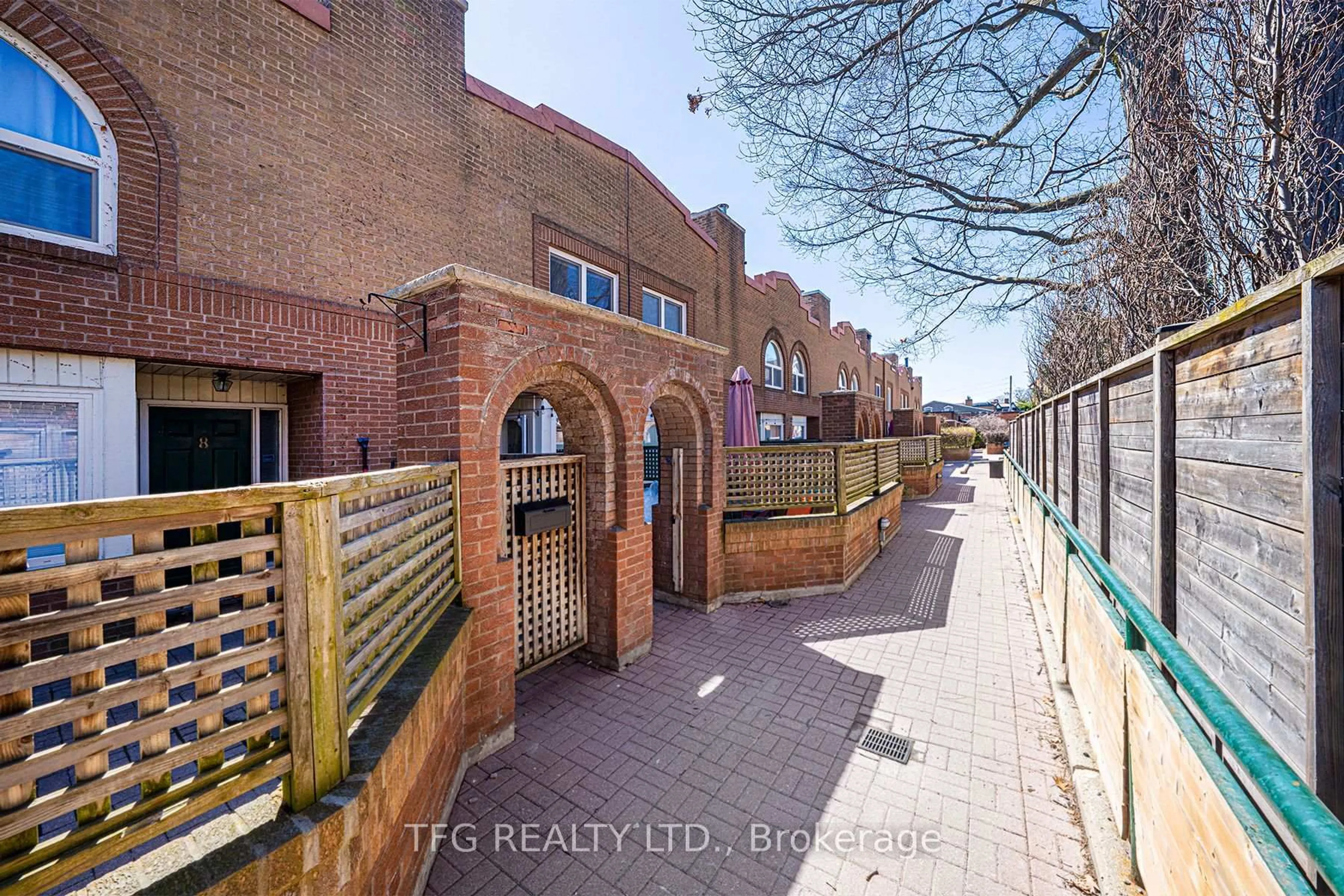 A pic from outside/outdoor area/front of a property/back of a property/a pic from drone, street for 120 Glen Manor Dr #7, Toronto Ontario M4E 2X6