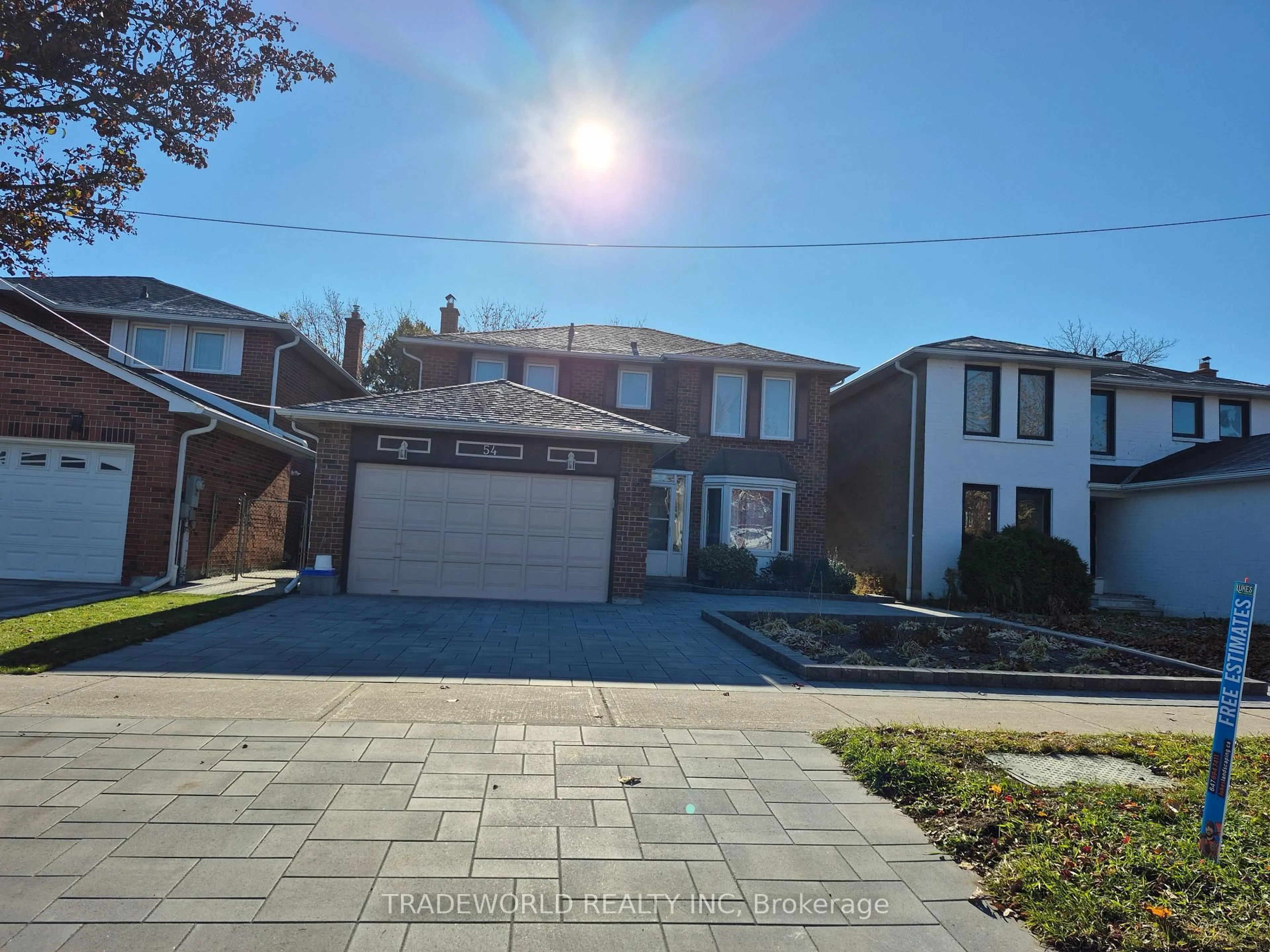 A pic from outside/outdoor area/front of a property/back of a property/a pic from drone, street for 54 Calverley Tr, Toronto Ontario M1C 3R5
