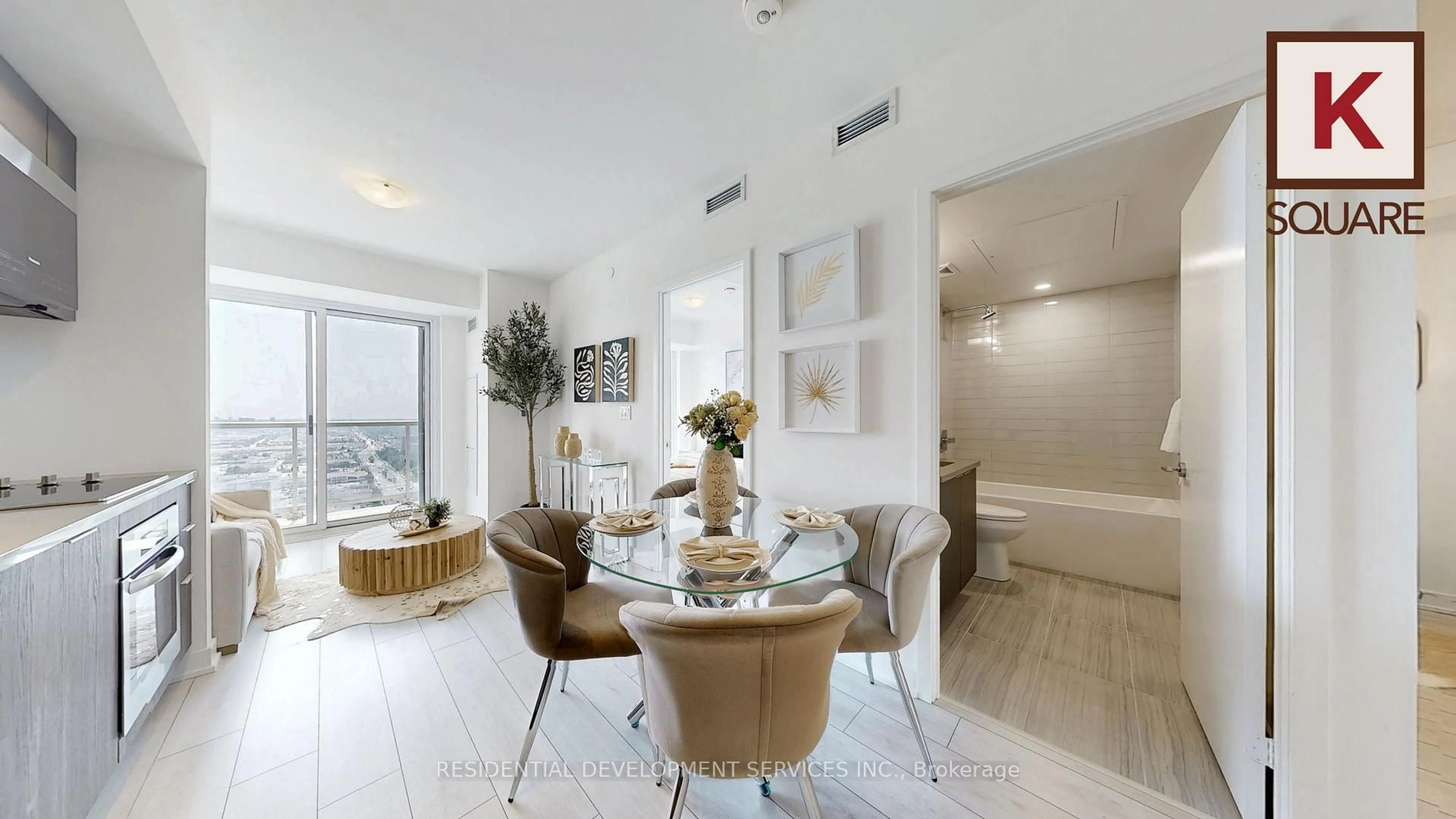 Dining room, ceramic/tile floor for 2031 Kennedy Rd #2127, Toronto Ontario M1T 0B8