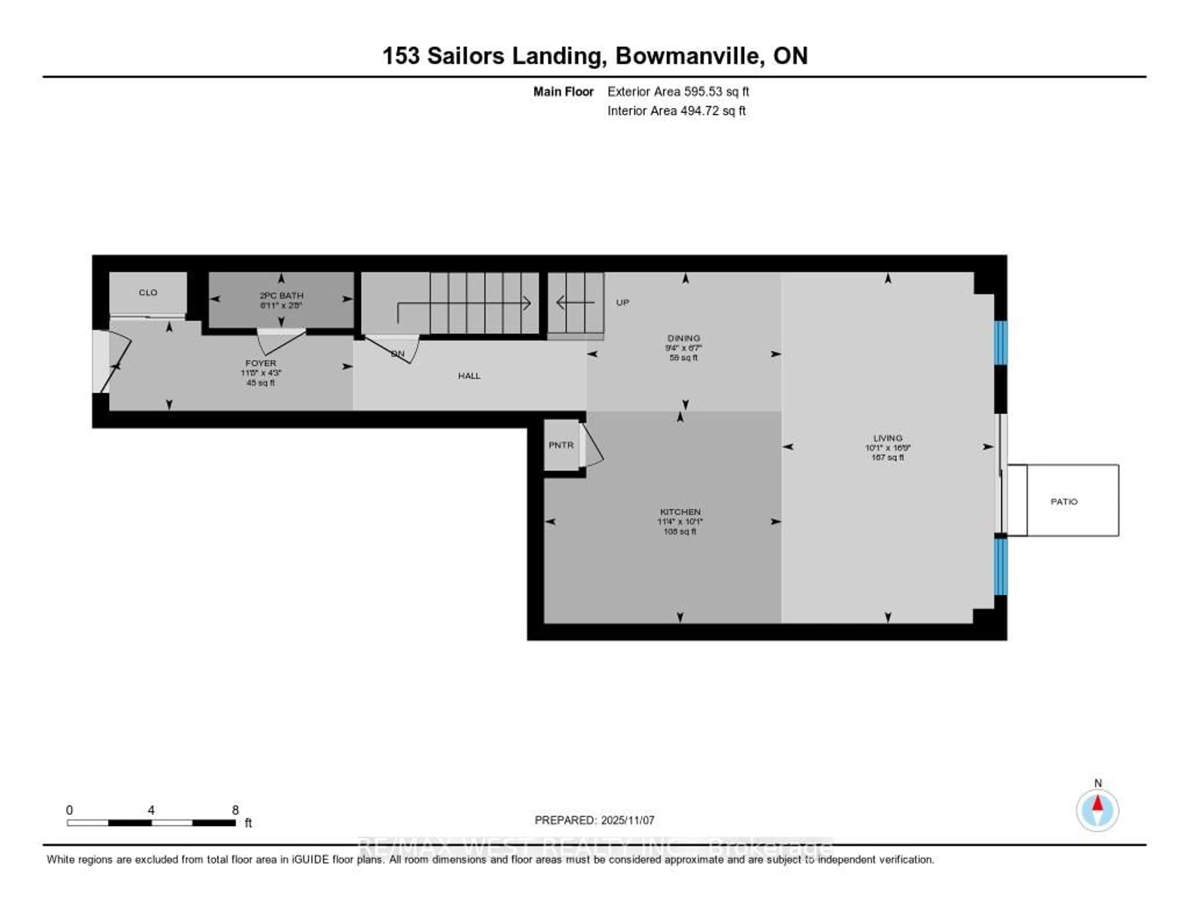 Floor plan for 153 Sailors Landing Dr, Clarington Ontario L1C 7G4