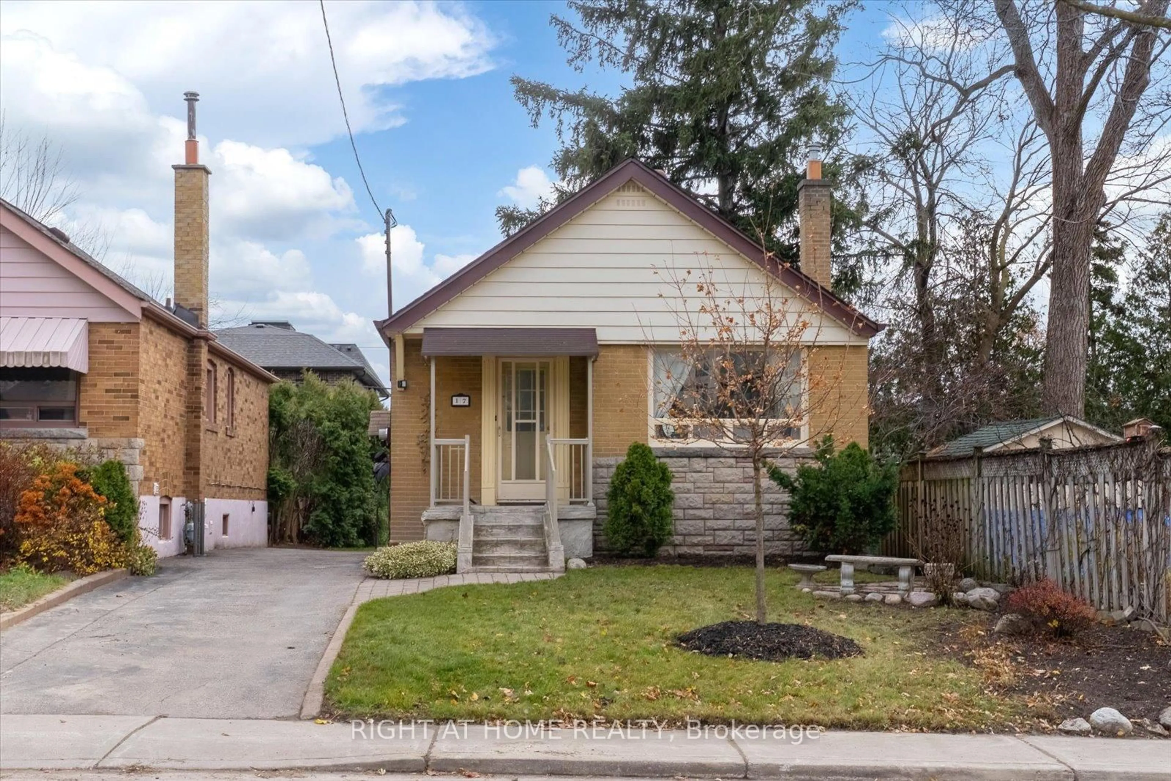 Home with brick exterior material, street for 17 Yardley Ave, Toronto Ontario M4B 2A7