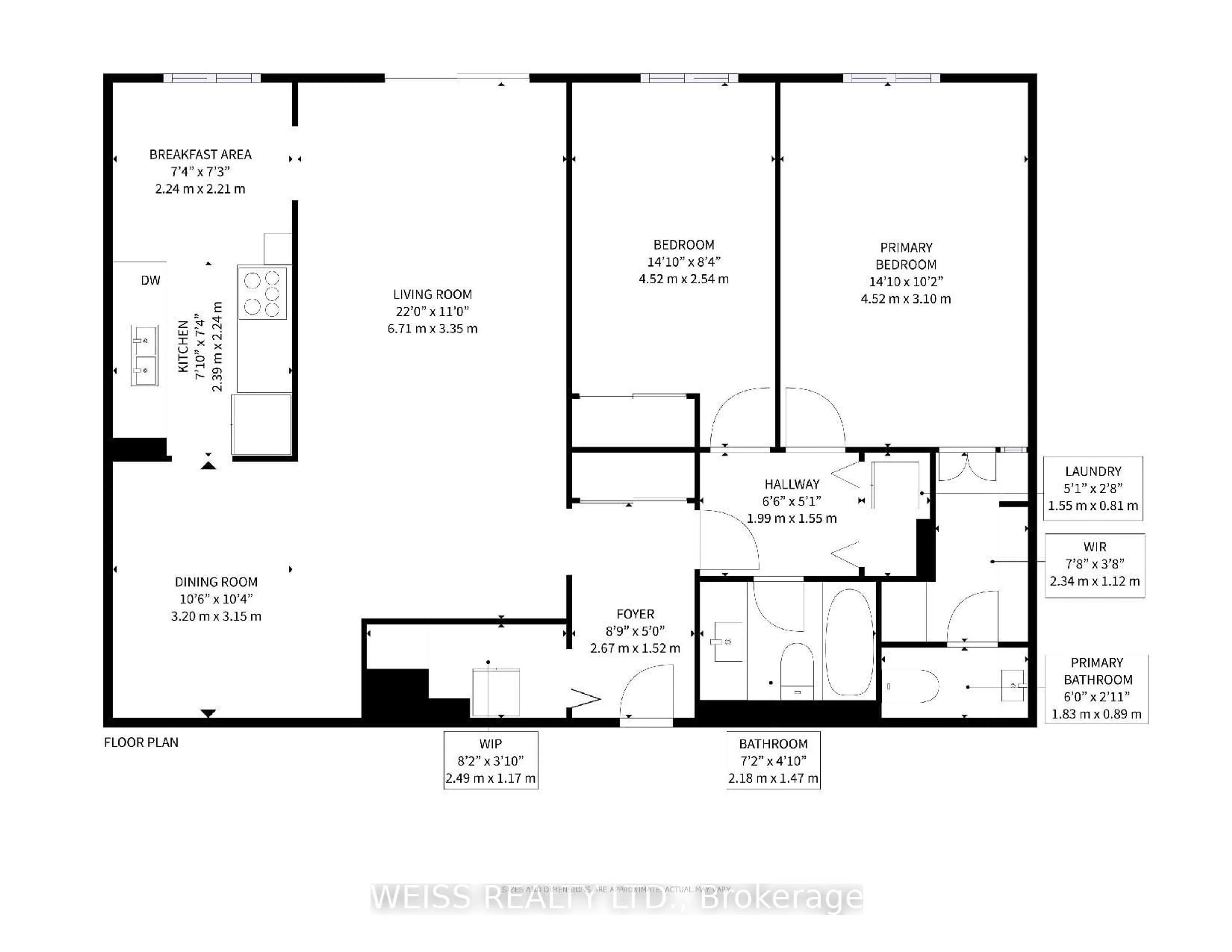 Floor plan for 1101 Pharmacy Ave #404, Toronto Ontario M1R 2H2