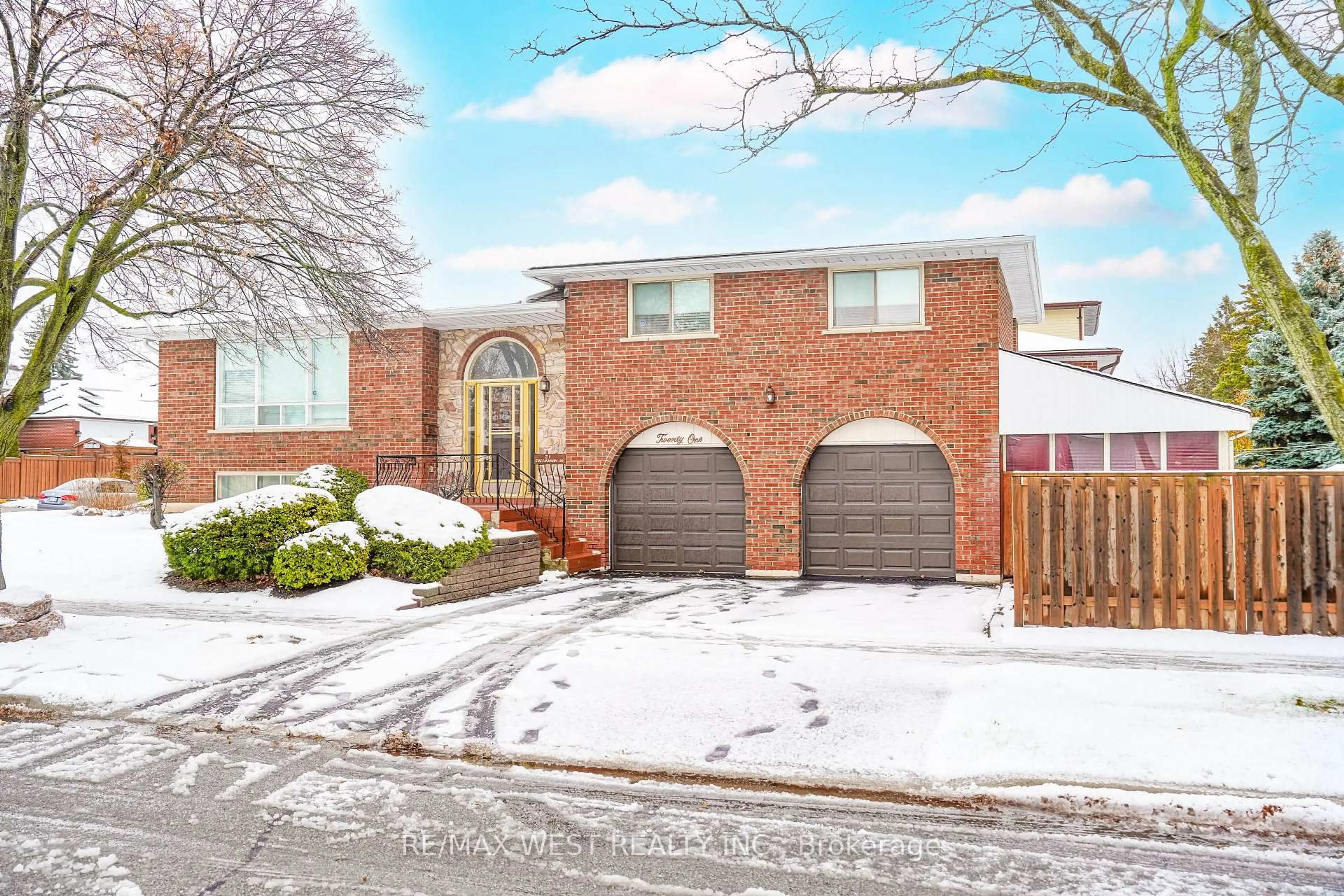 Home with brick exterior material, street for 21 Greendowns Dr, Toronto Ontario M1M 3S7