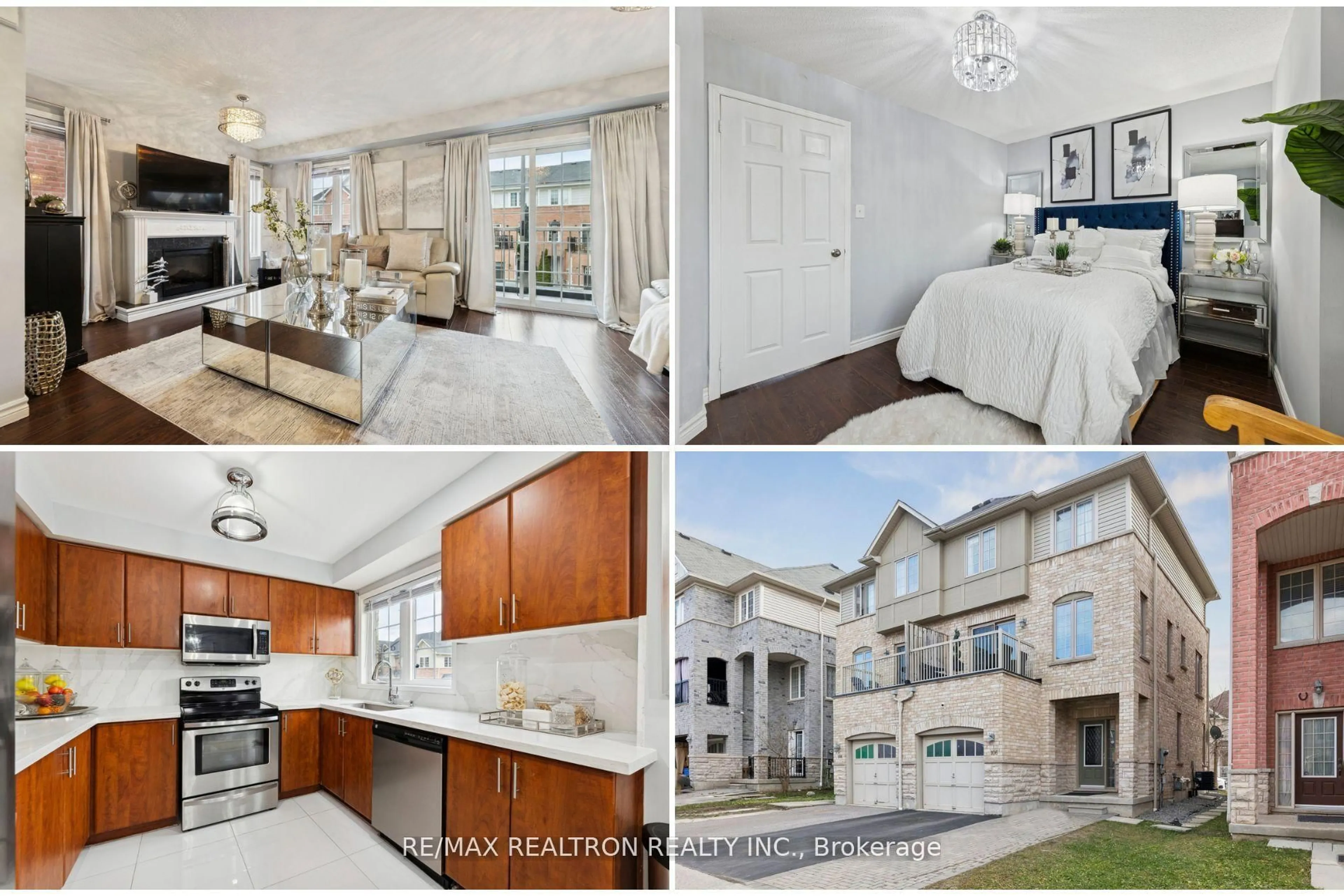 Open concept kitchen, ceramic/tile floor for 106 Barnham St, Ajax Ontario L1Z 0K7