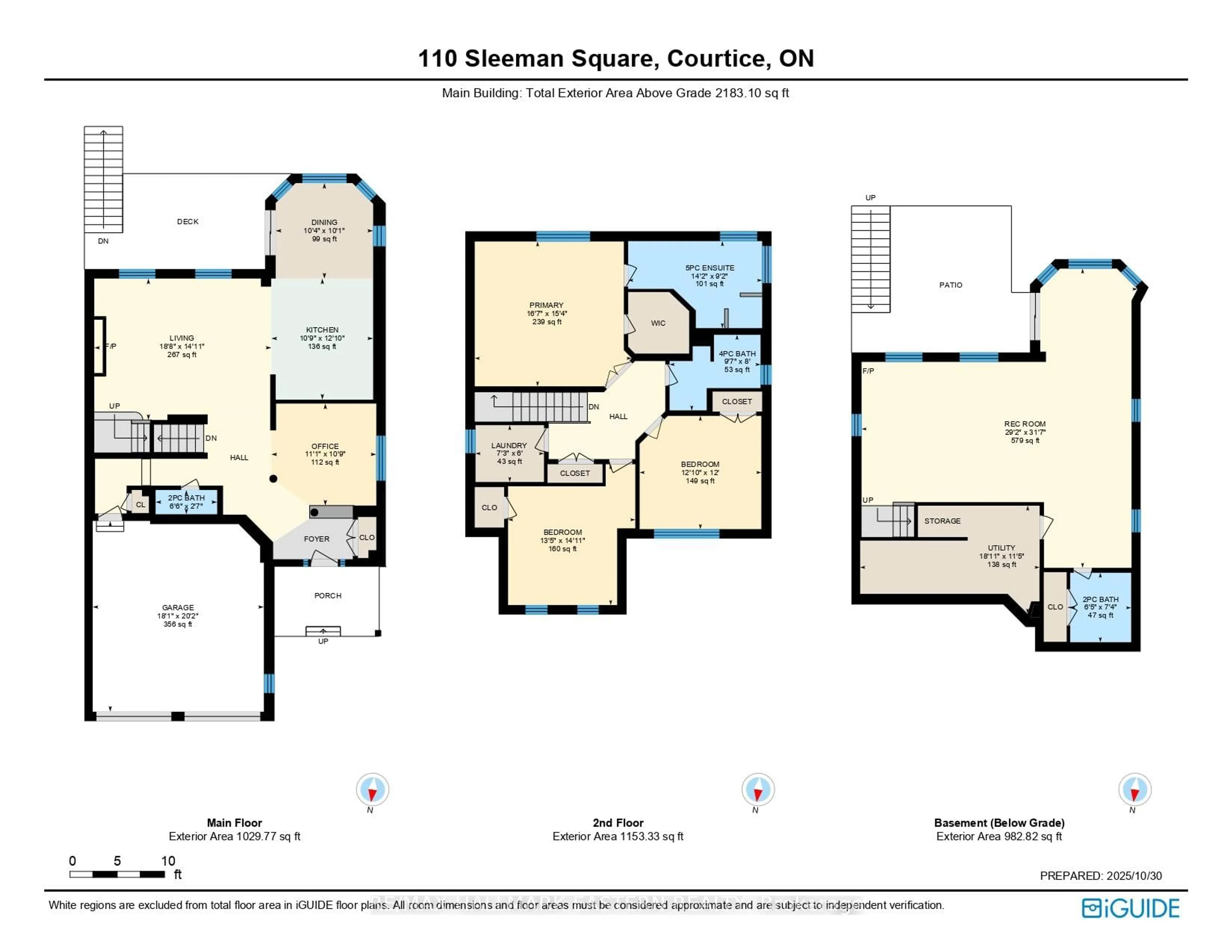 Floor plan for 110 Sleeman Sq, Clarington Ontario L1E 3K5