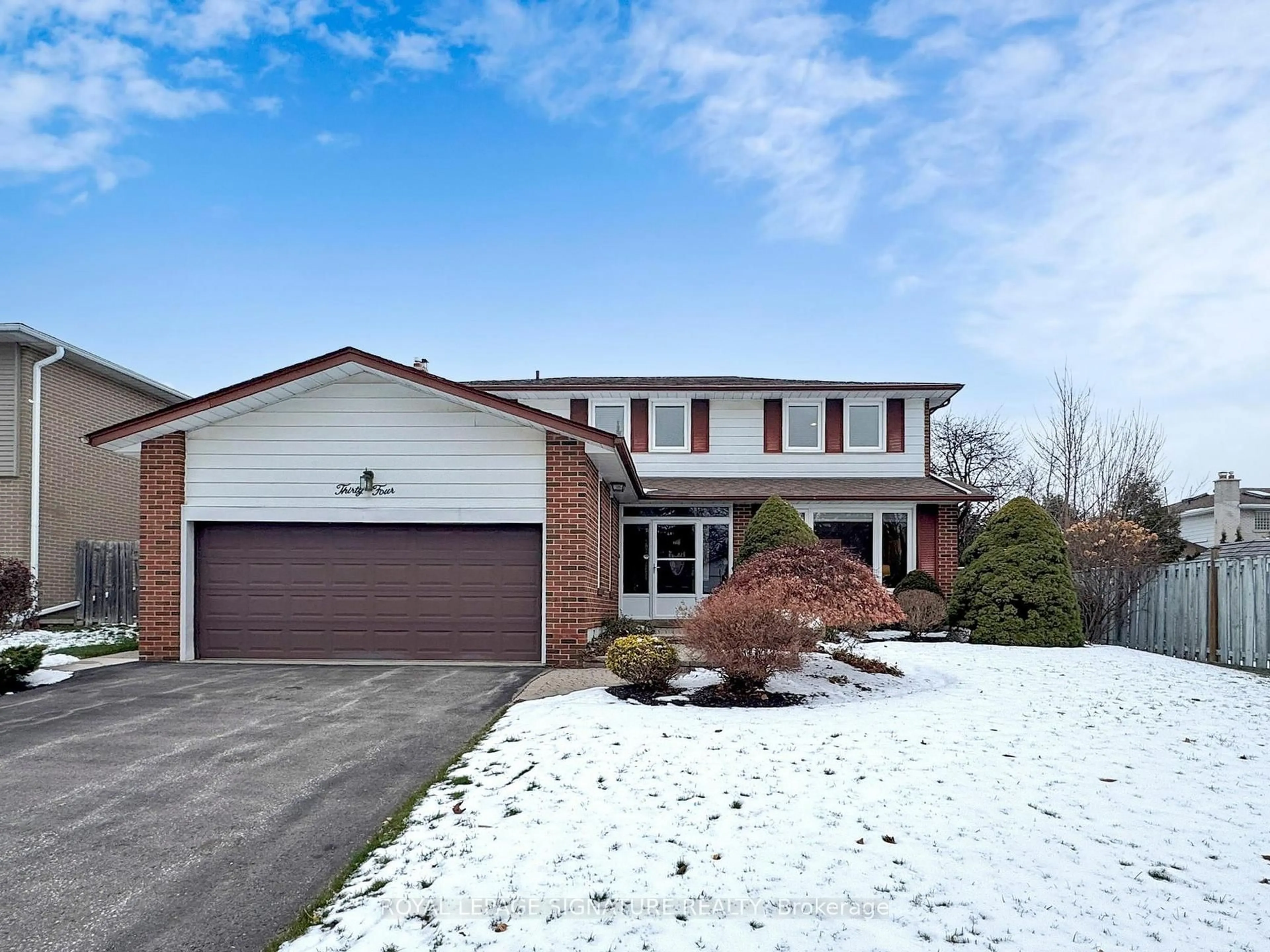 Home with brick exterior material, street for 34 Charade Crt, Toronto Ontario M1W 1C8