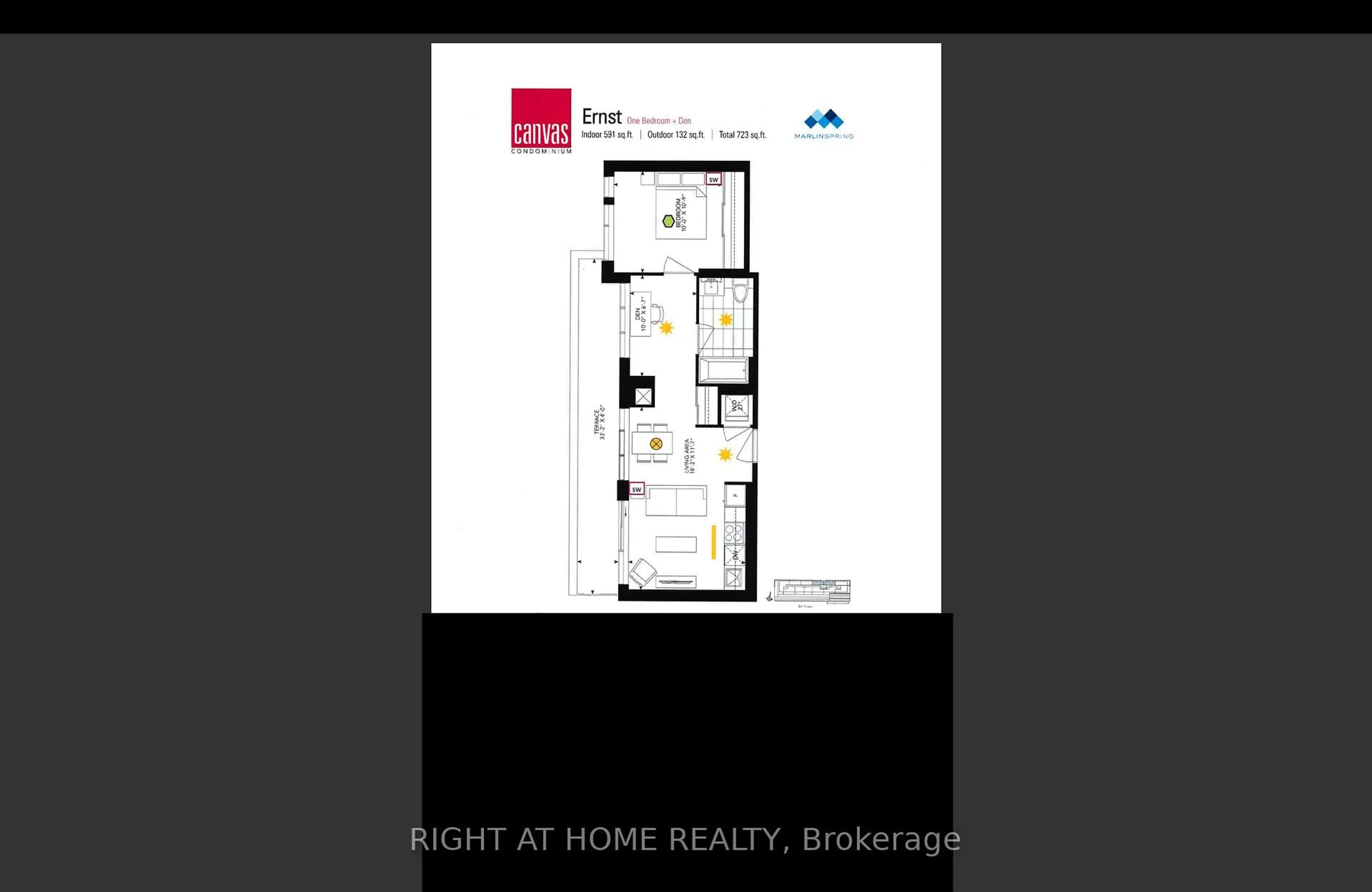 Floor plan for 2301 Danforth Ave #PH801, Toronto Ontario M4C 0A7
