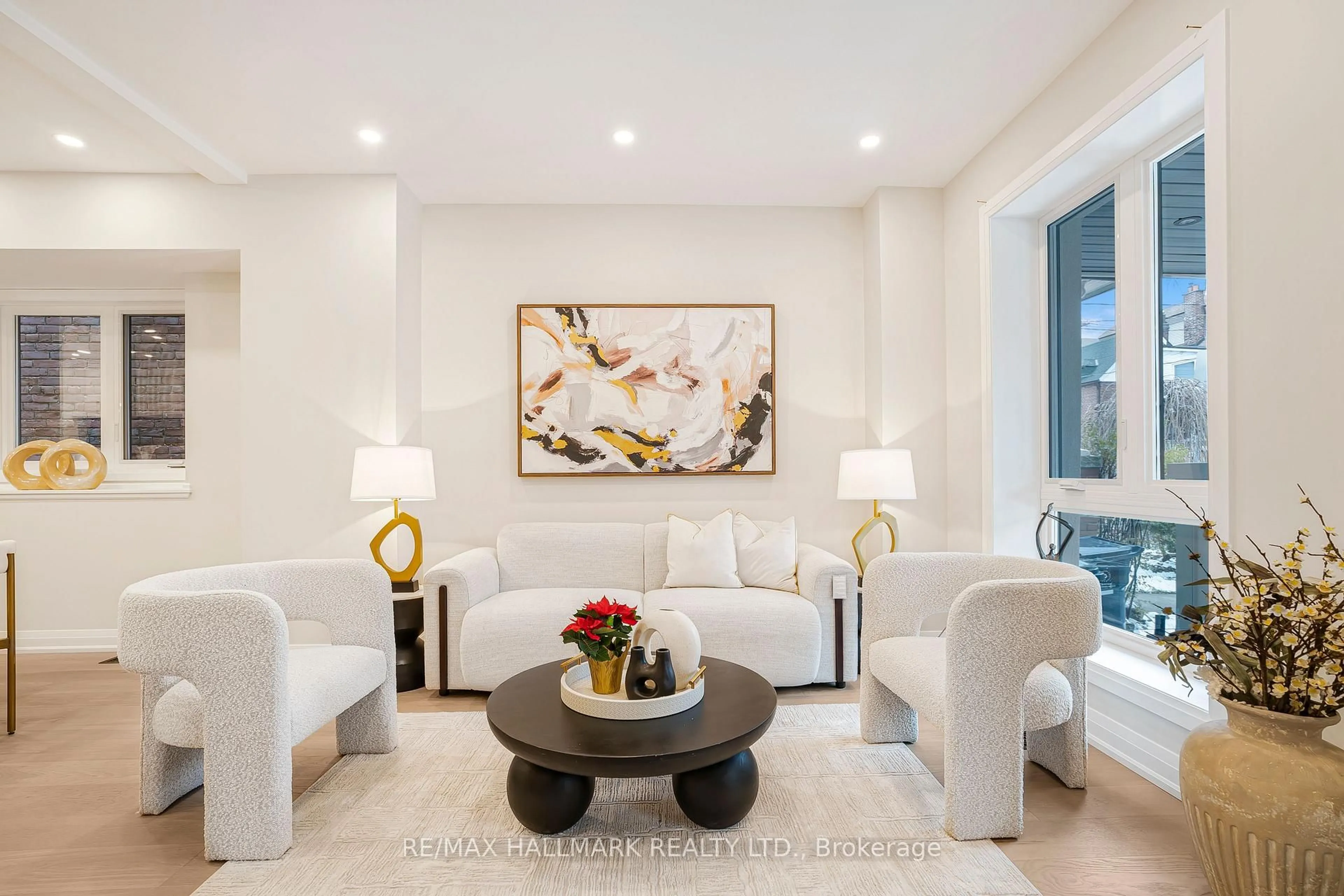 Living room with furniture, ceramic/tile floor for 47 Harcourt Ave, Toronto Ontario M4J 1J3