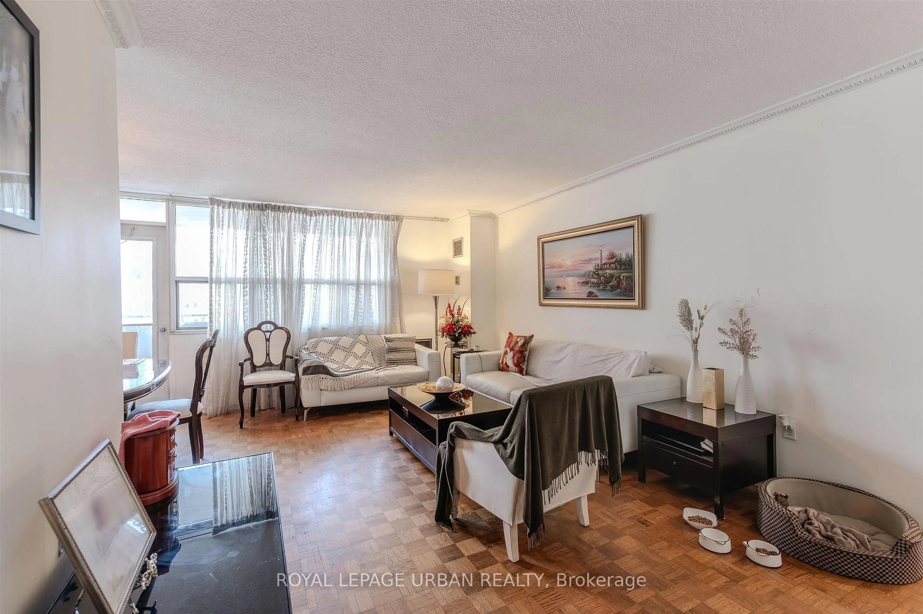 Living room with furniture, unknown for 1135 Logan Ave #806, Toronto Ontario M4K 3Y2