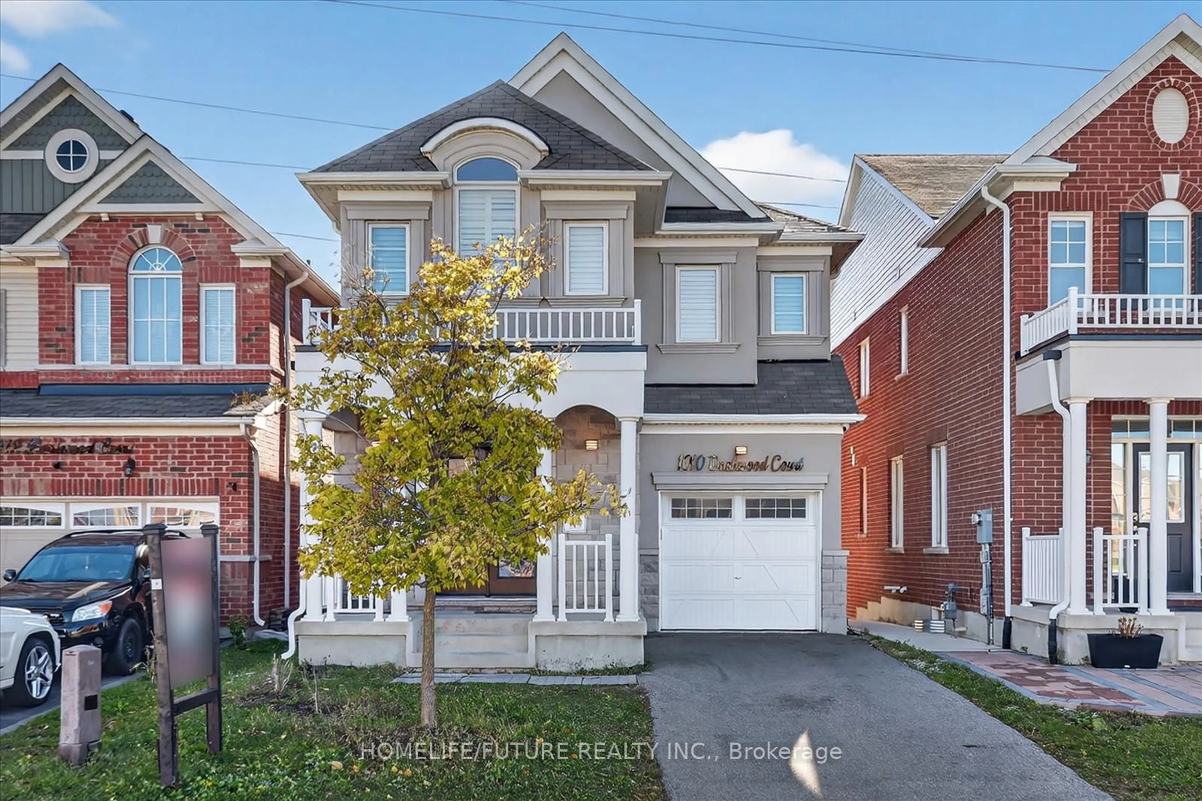 Home with brick exterior material, street for 1010 Dashwood Crt, Pickering Ontario L1V 2P8
