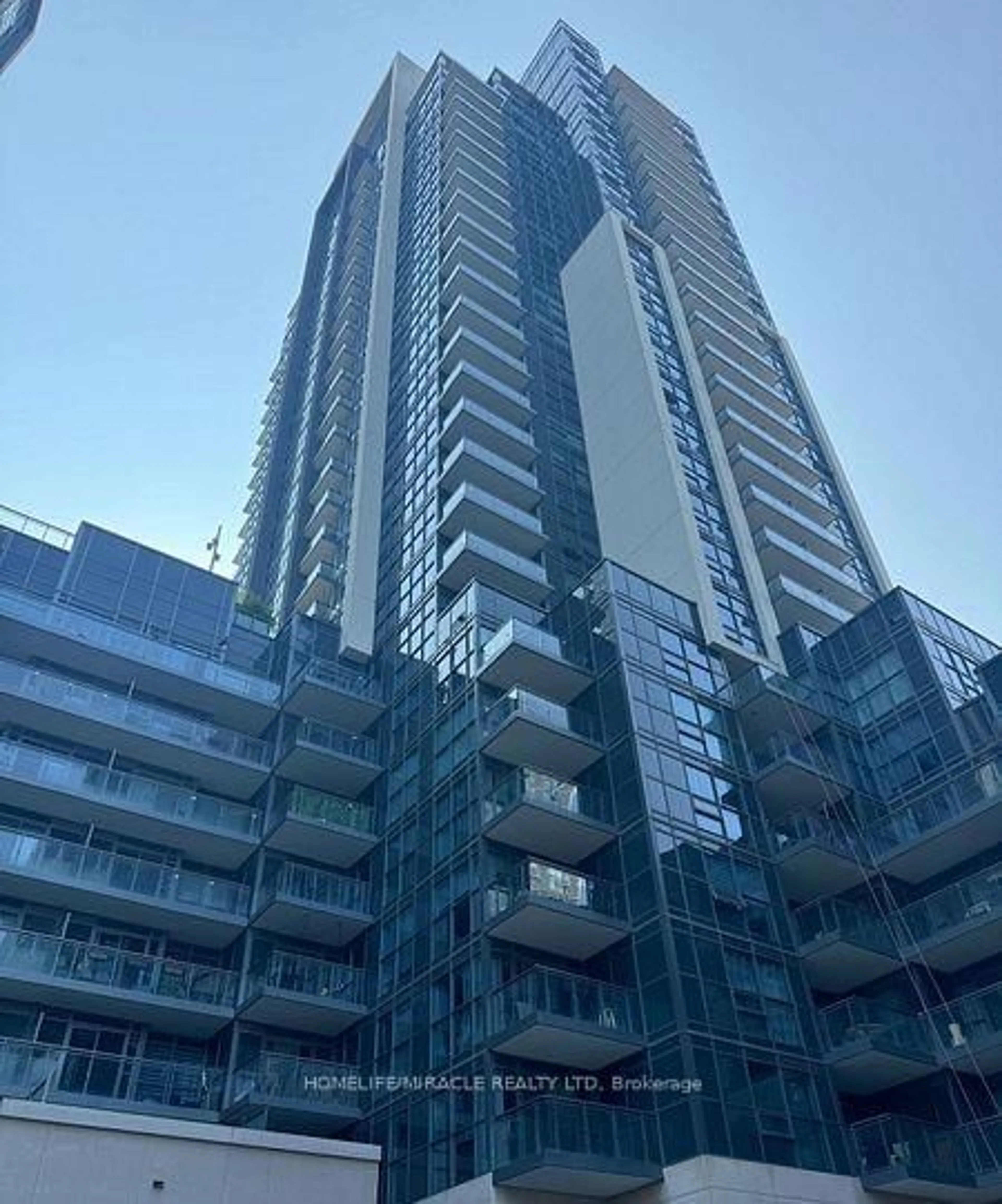 A pic from outside/outdoor area/front of a property/back of a property/a pic from drone, city buildings view from balcony for 20 Meadowglen Pl #1610, Toronto Ontario M1G 0A9