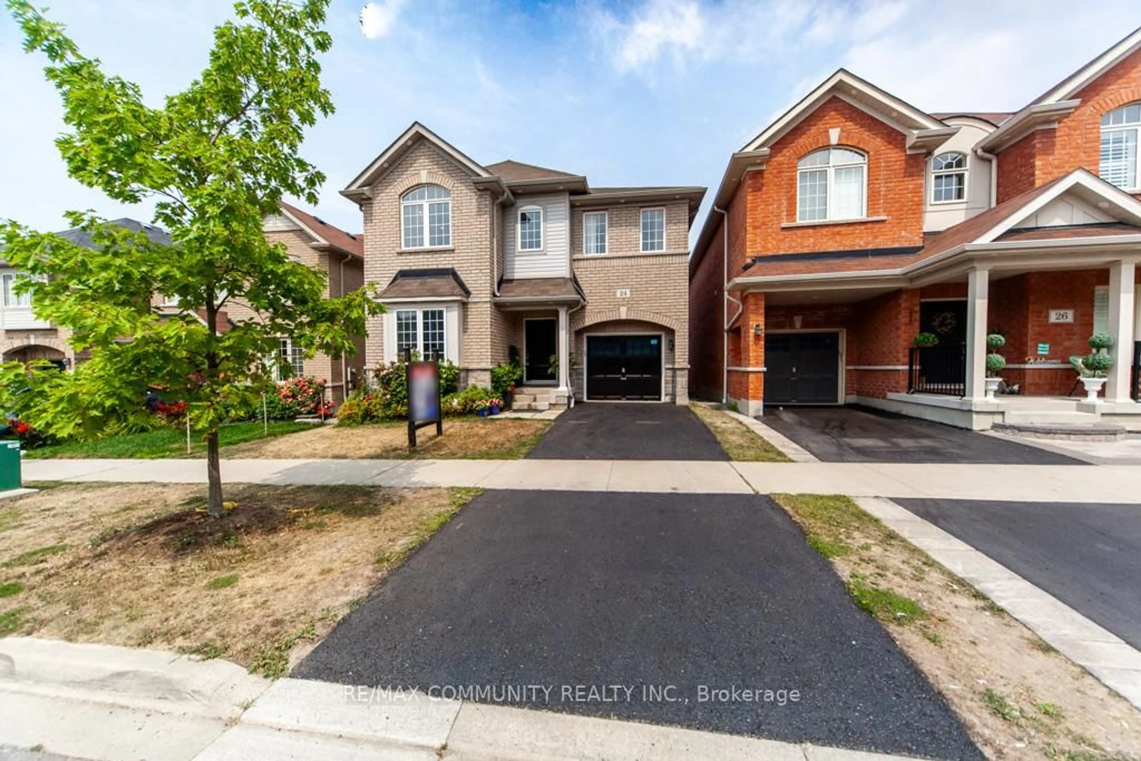 Home with brick exterior material, street for 24 Raithby Cres, Ajax Ontario L1Z 0S6