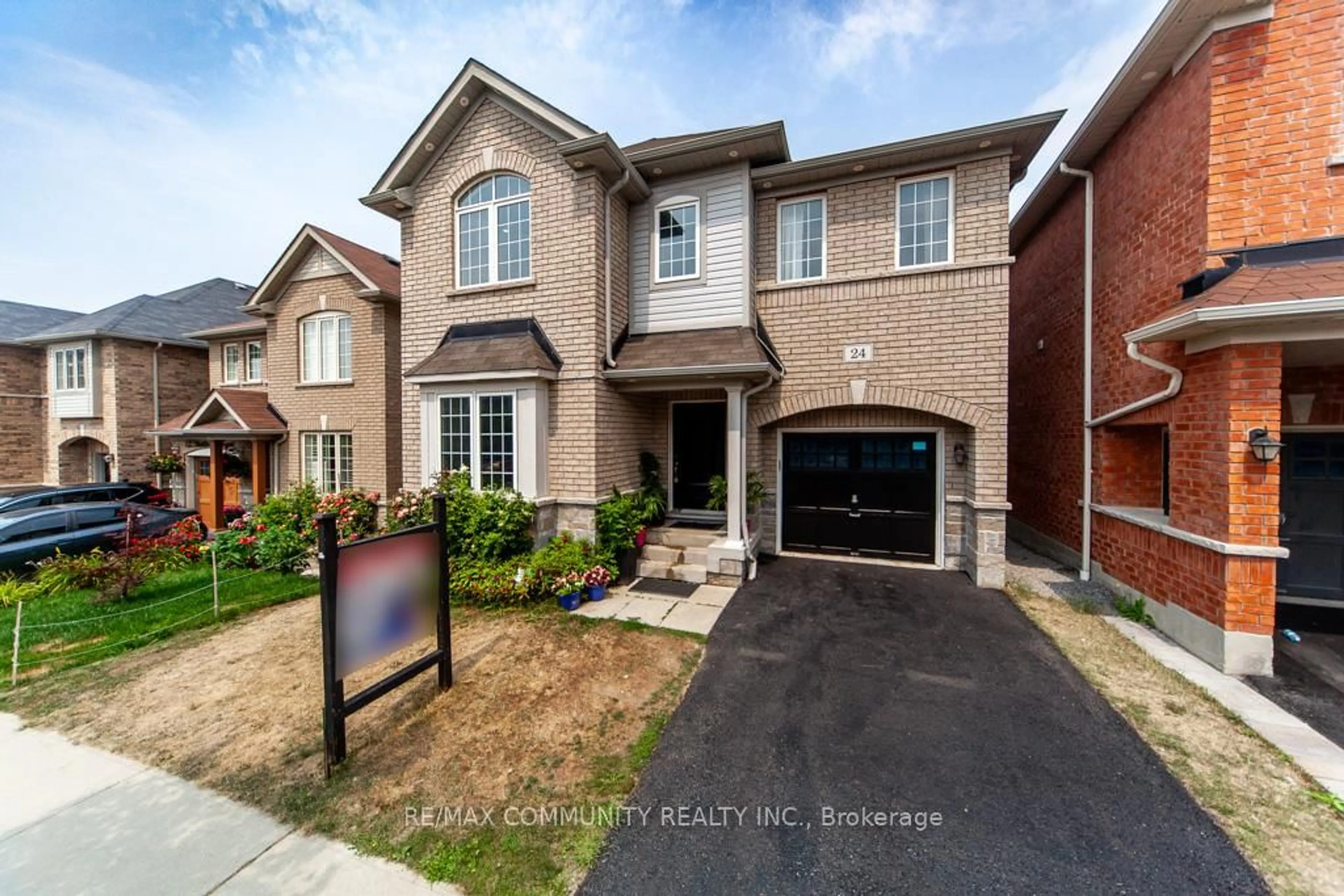 Home with brick exterior material, street for 24 Raithby Cres, Ajax Ontario L1Z 0S6