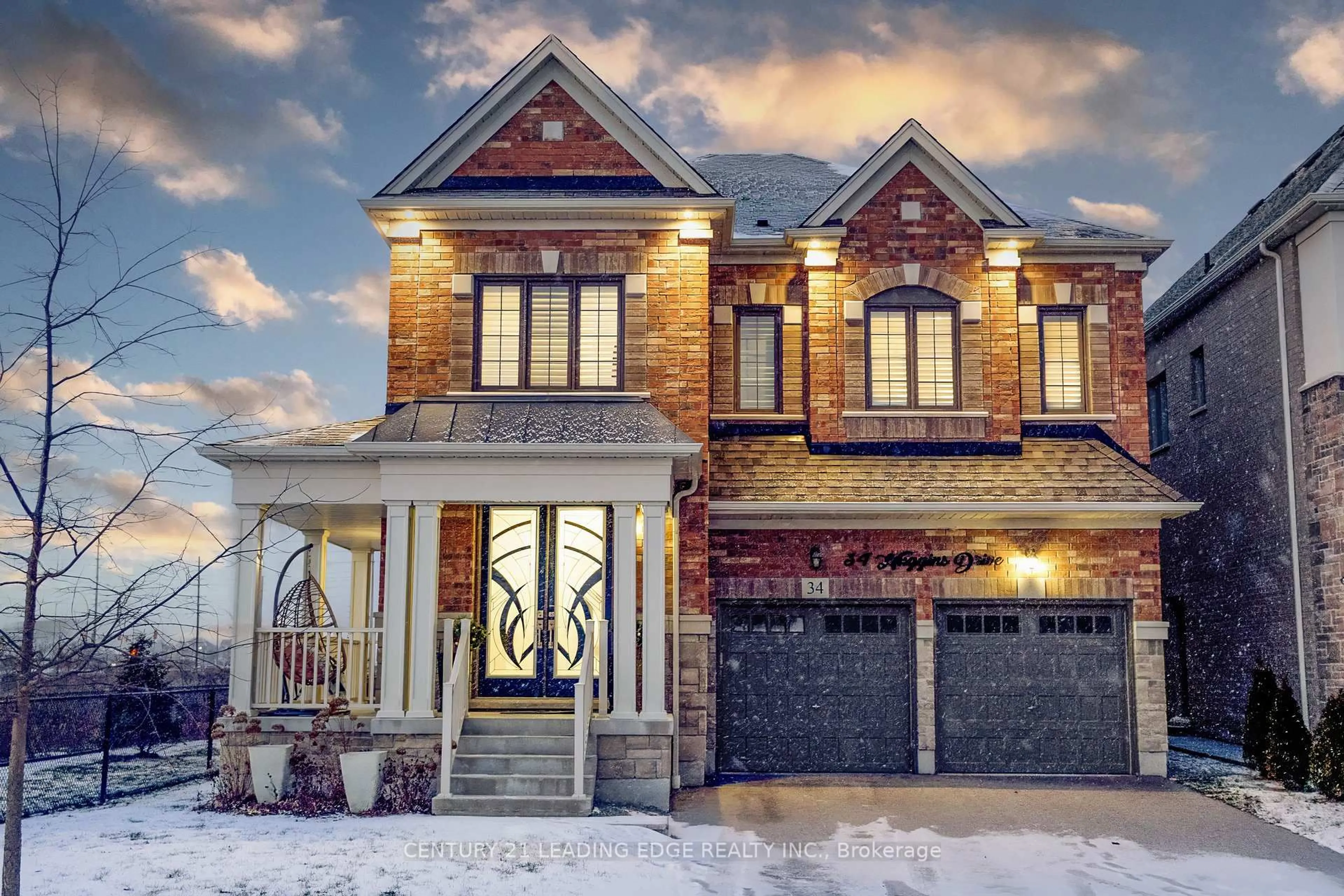 Home with brick exterior material, street for 34 Huggins Dr, Whitby Ontario L1P 0N4