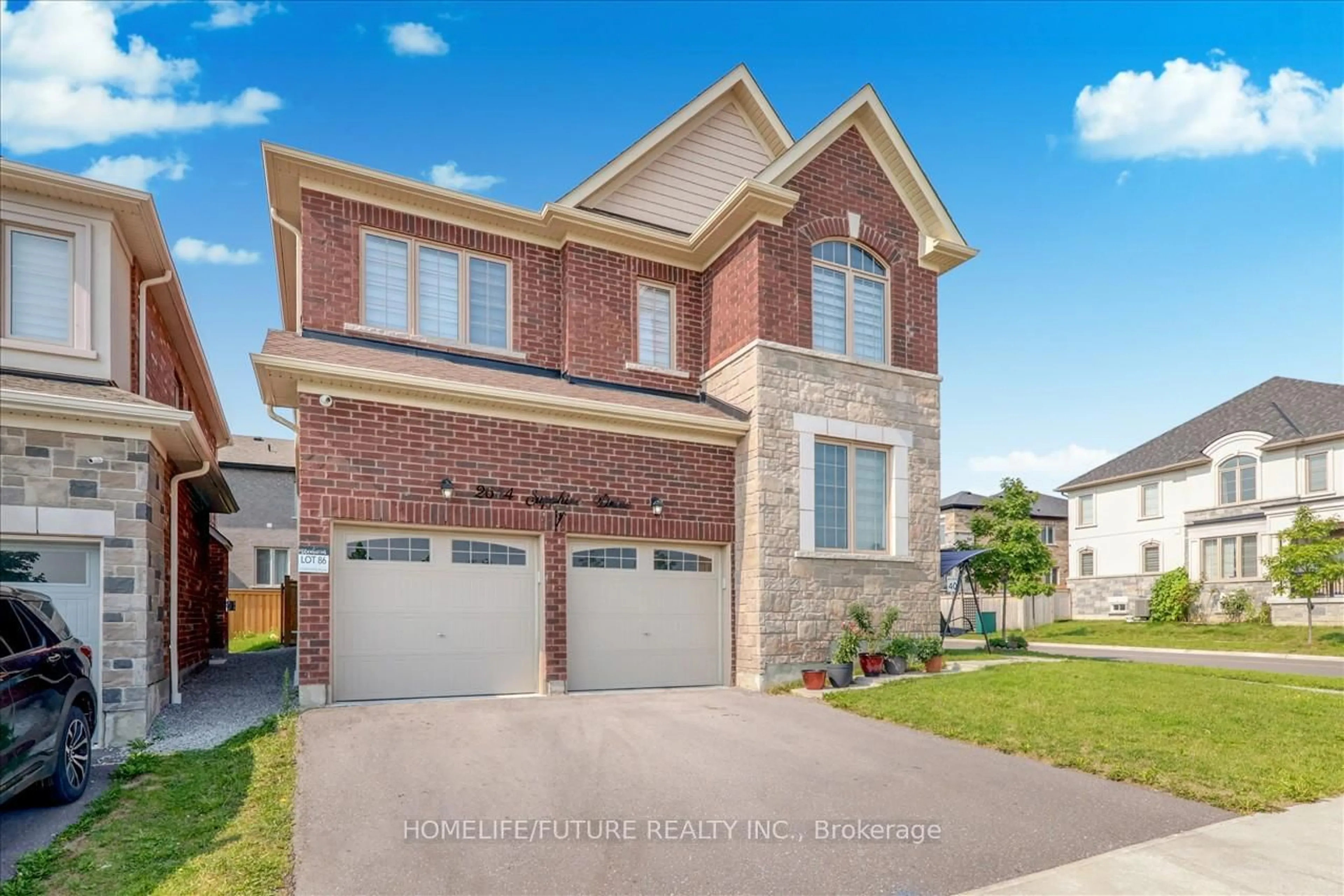 Home with brick exterior material, street for 2634 Sapphire Dr, Pickering Ontario L1X 0H3
