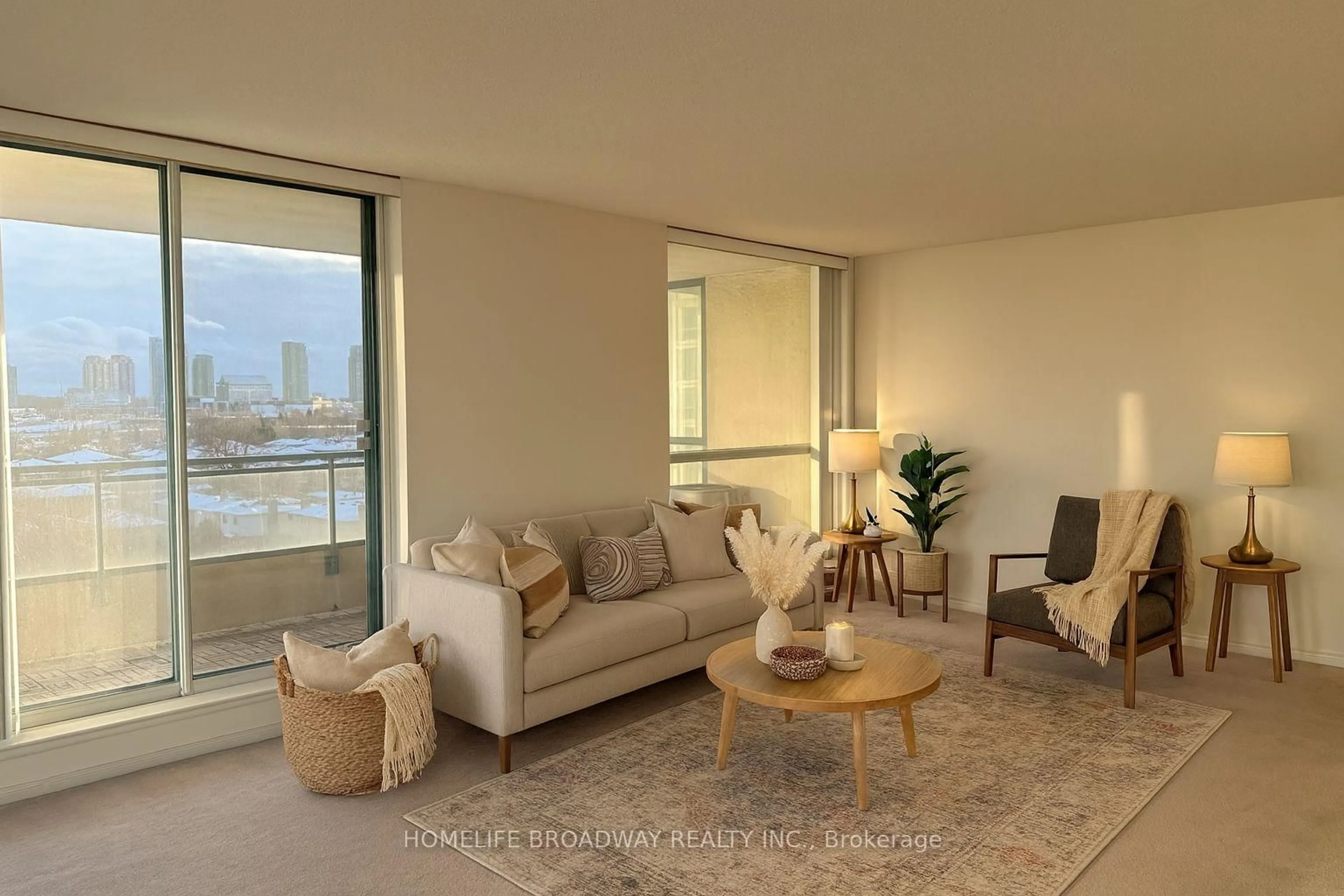 Living room with furniture, unknown for 4725 Sheppard Ave #814, Toronto Ontario M1S 5B2