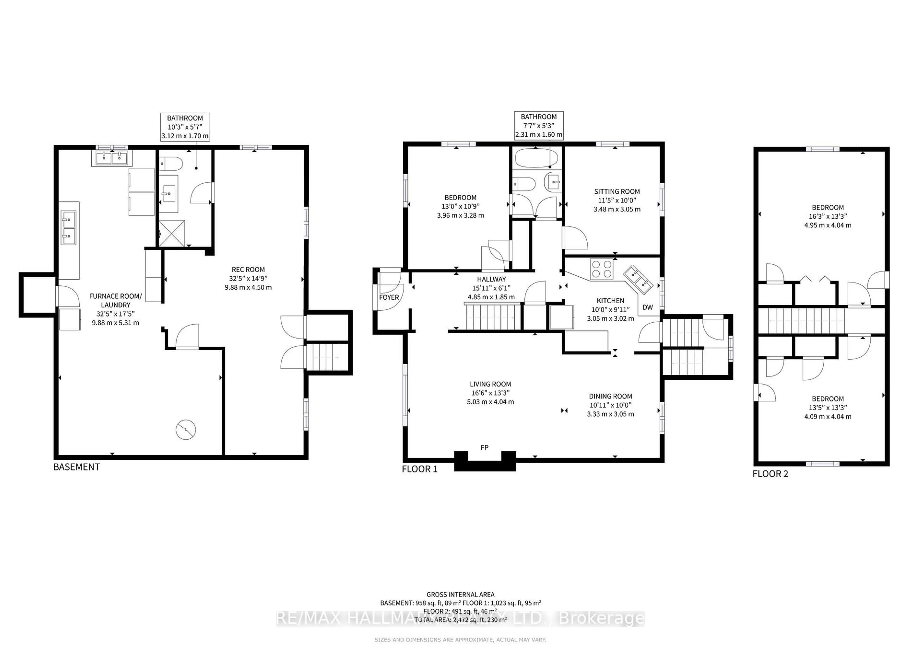 Floor plan for 1 Andrew Ave, Toronto Ontario M1M 3G8