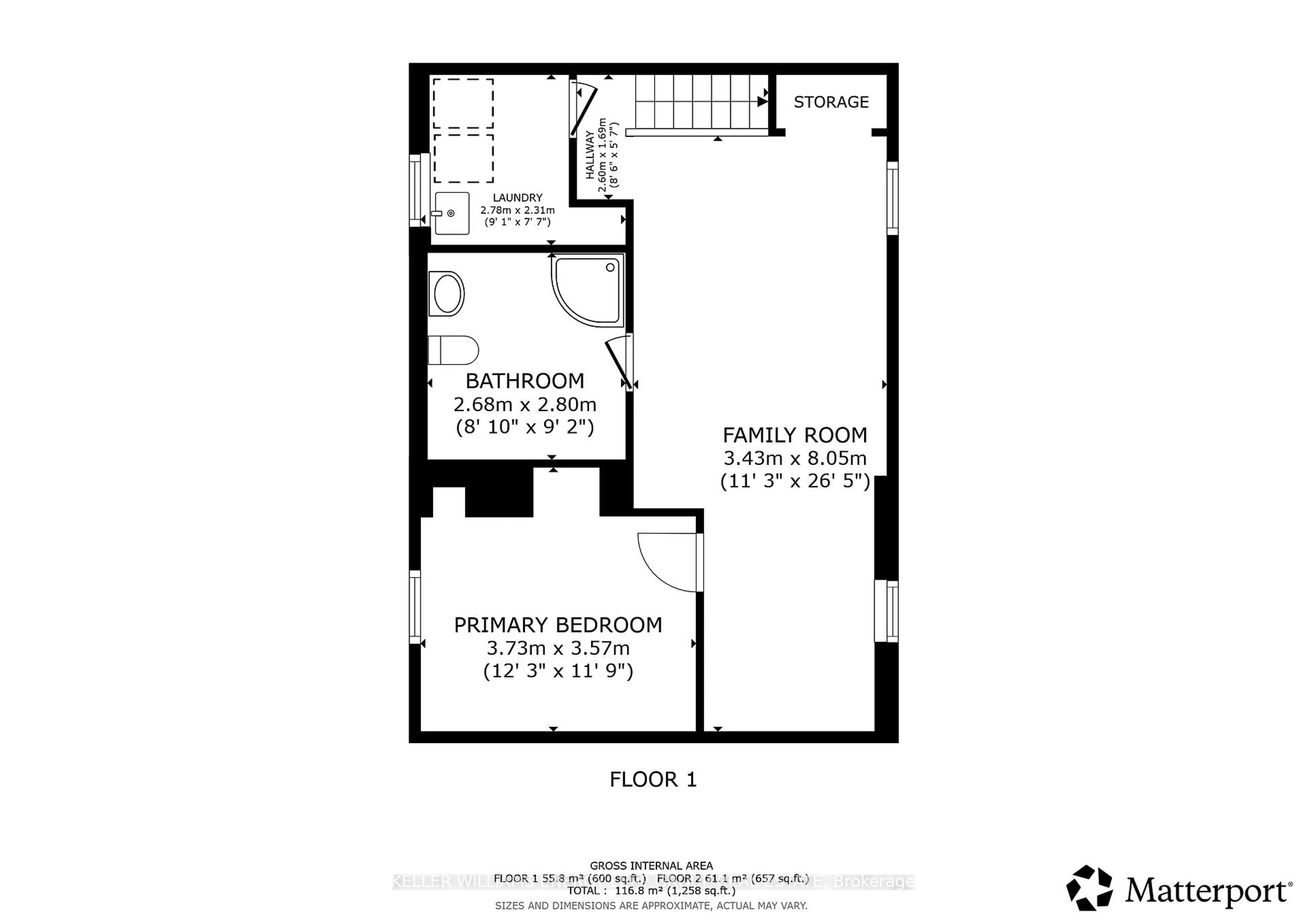 Floor plan for 113 Kaiser Cres, Oshawa Ontario L1G 3Z8