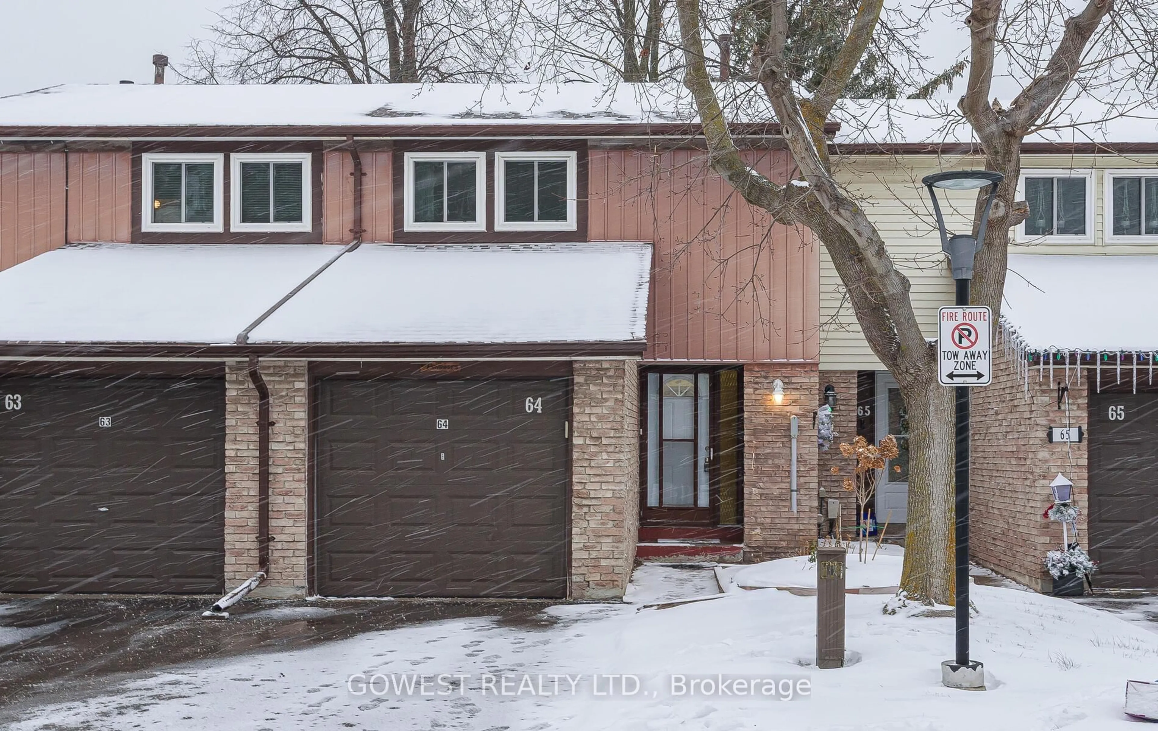 Home with brick exterior material, street for 222 Pearson St #64, Oshawa Ontario L1G 7C6