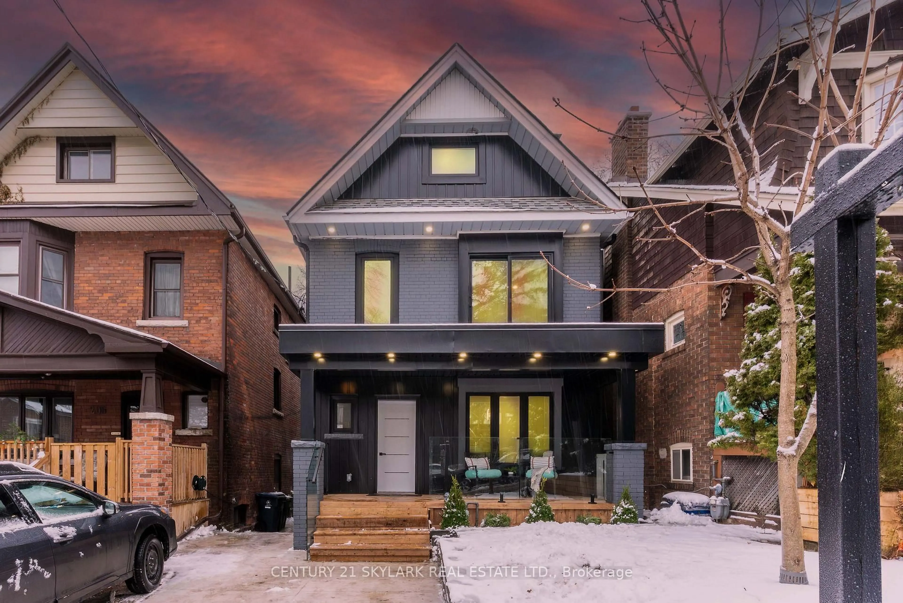 Home with brick exterior material, street for 208 Gainsborough Rd, Toronto Ontario M4L 3C6