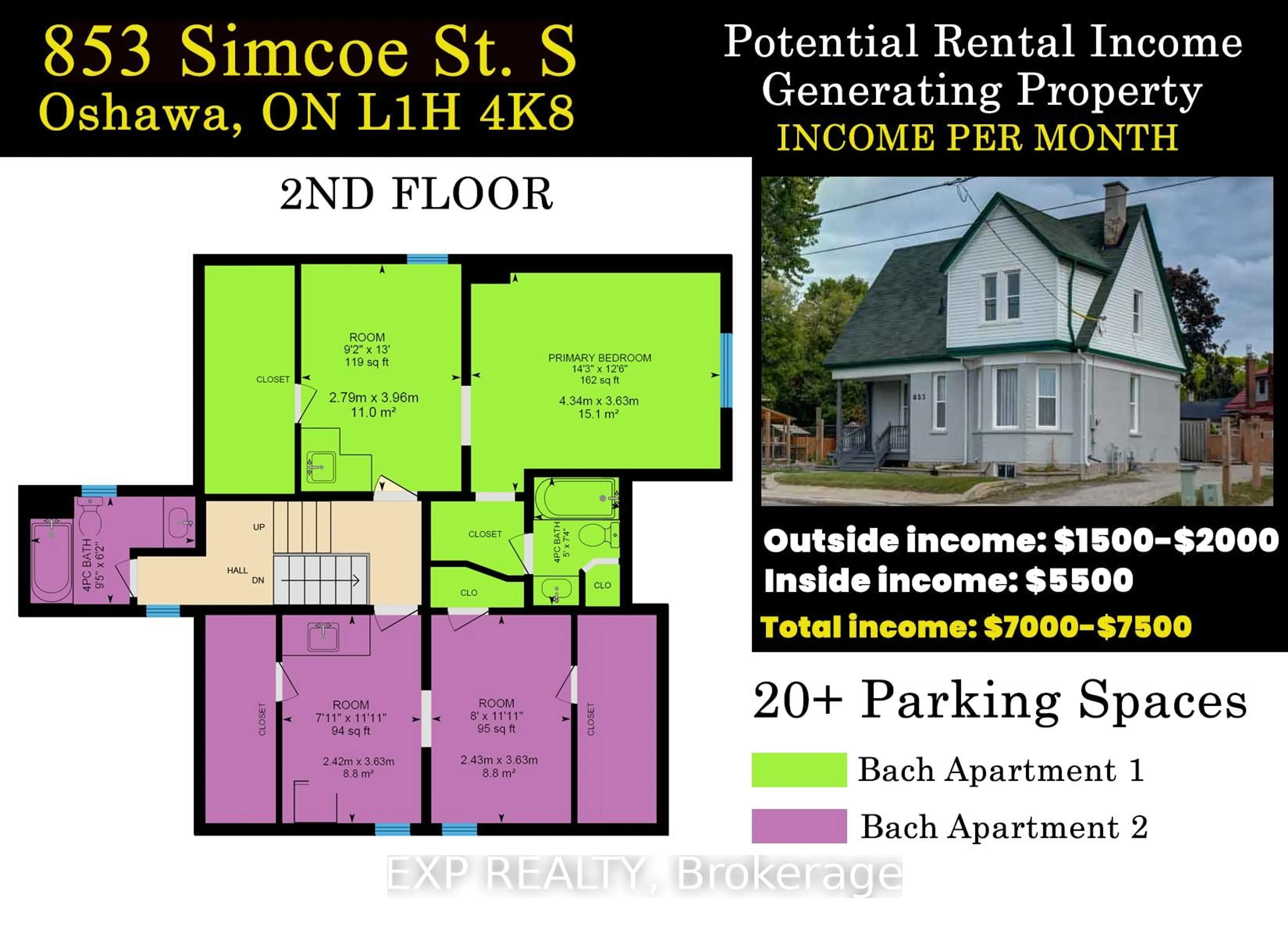 Floor plan for 853 Simcoe St, Oshawa Ontario L1H 4K8