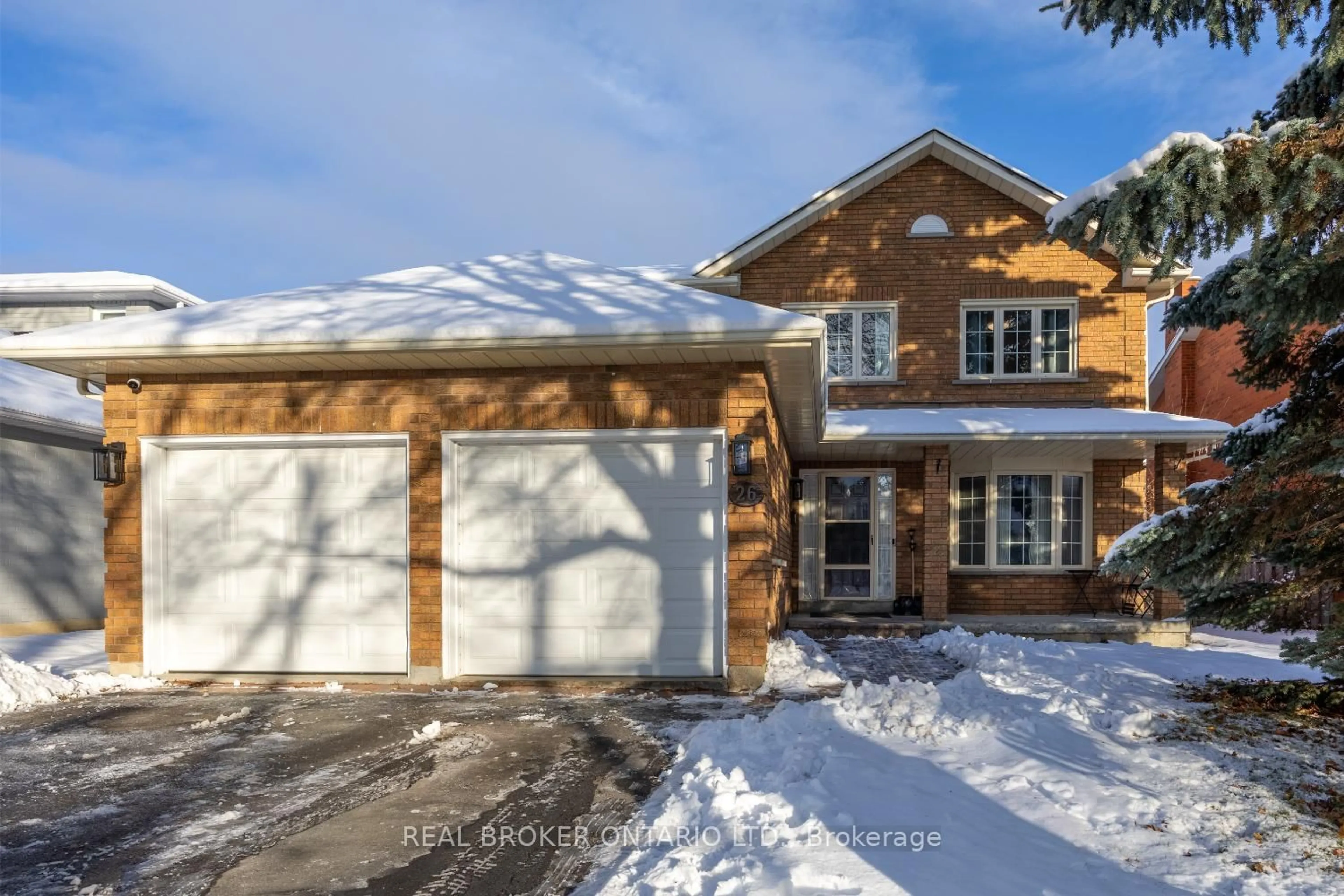 Home with brick exterior material, street for 26 Falstaff Cres, Whitby Ontario L1R 1W3