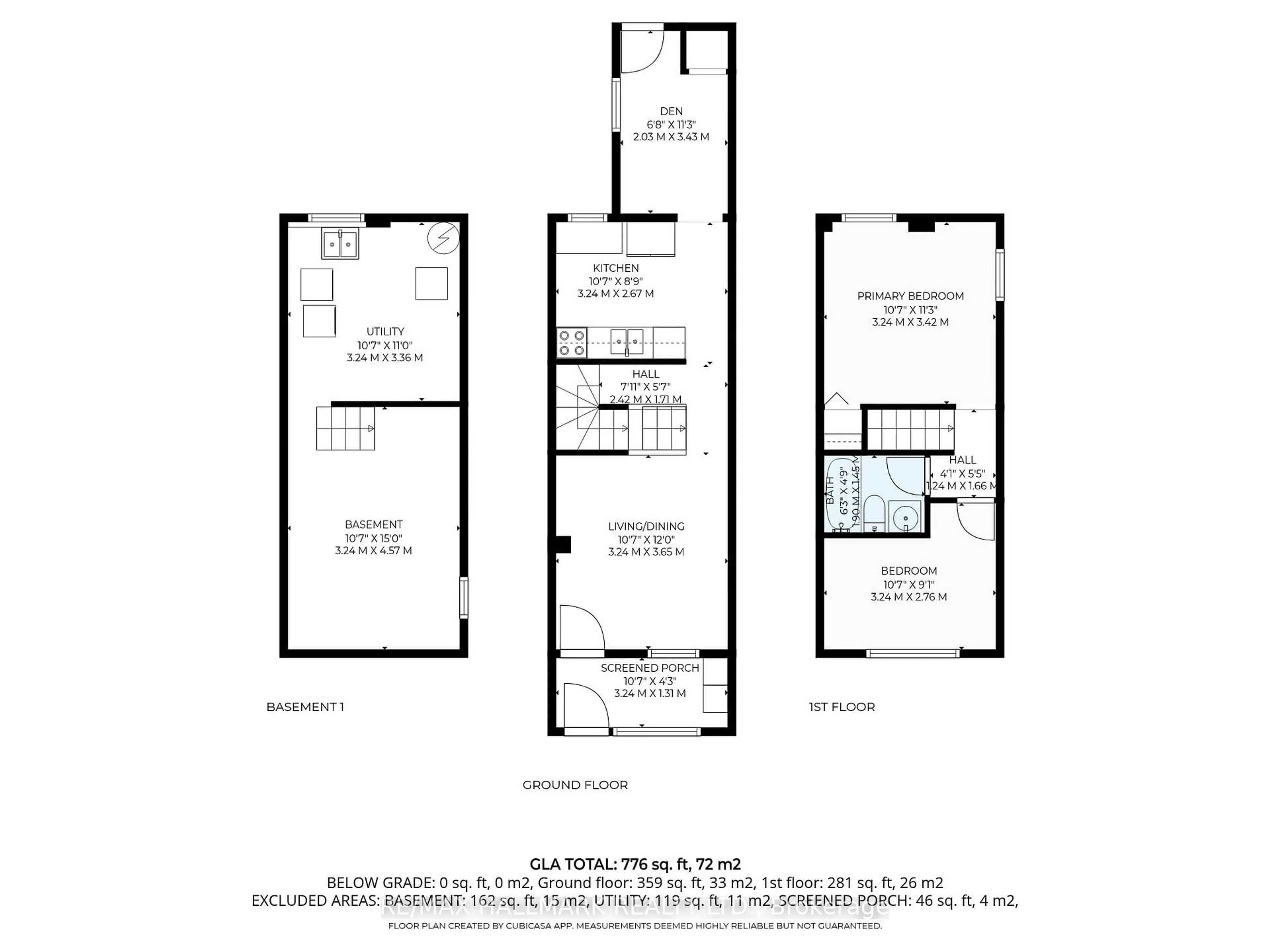 Floor plan for 801 Sammon Ave, Toronto Ontario M4C 2E7