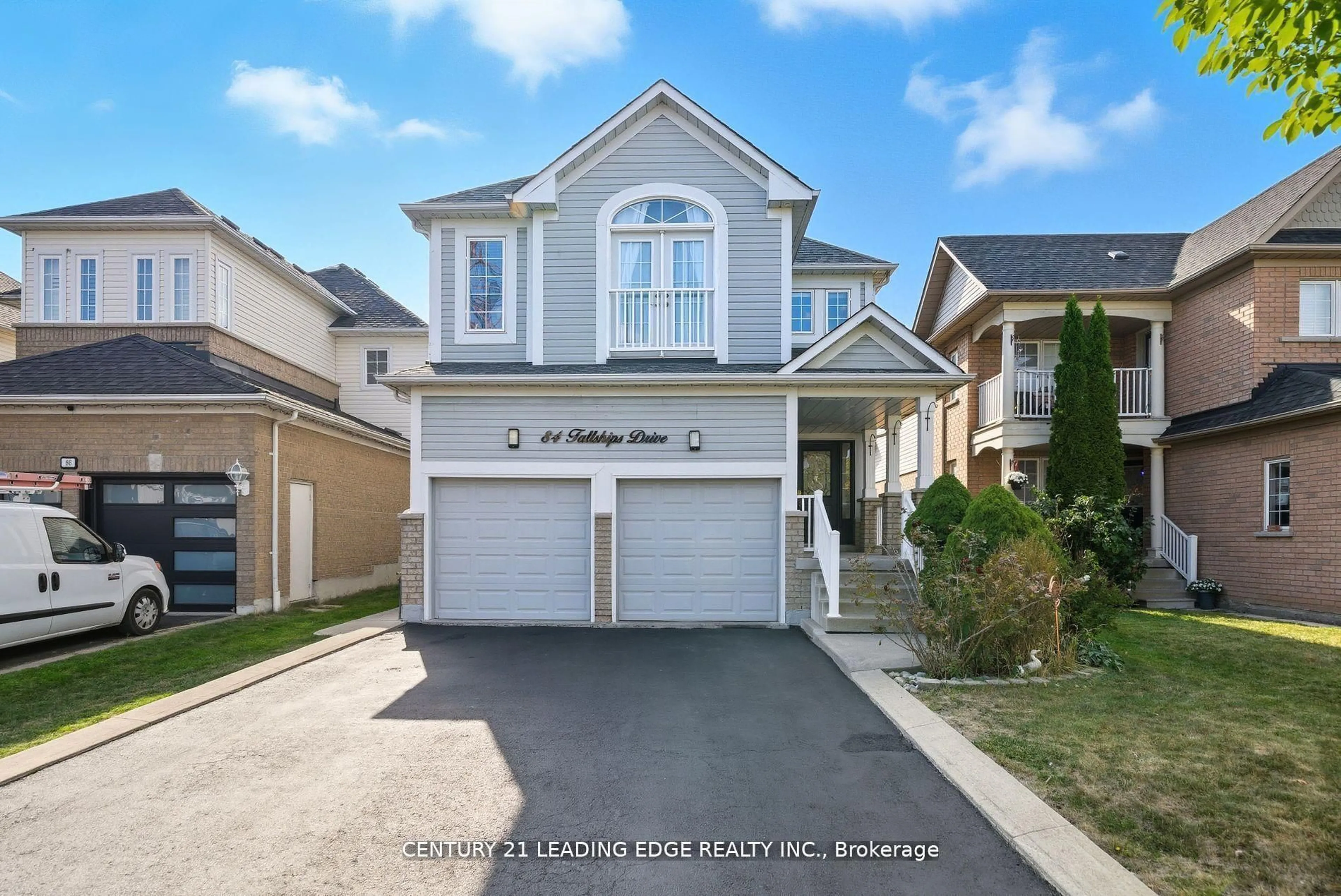 Home with vinyl exterior material, street for 84 Tallships Dr, Whitby Ontario L1N 9X5